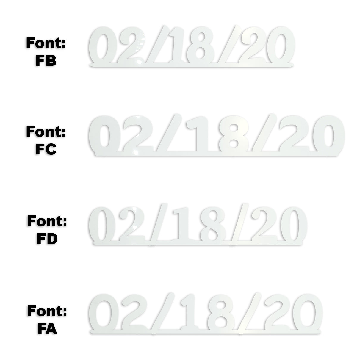 Custom-Fetti Date - 02/18/24 or 02/18/25  White