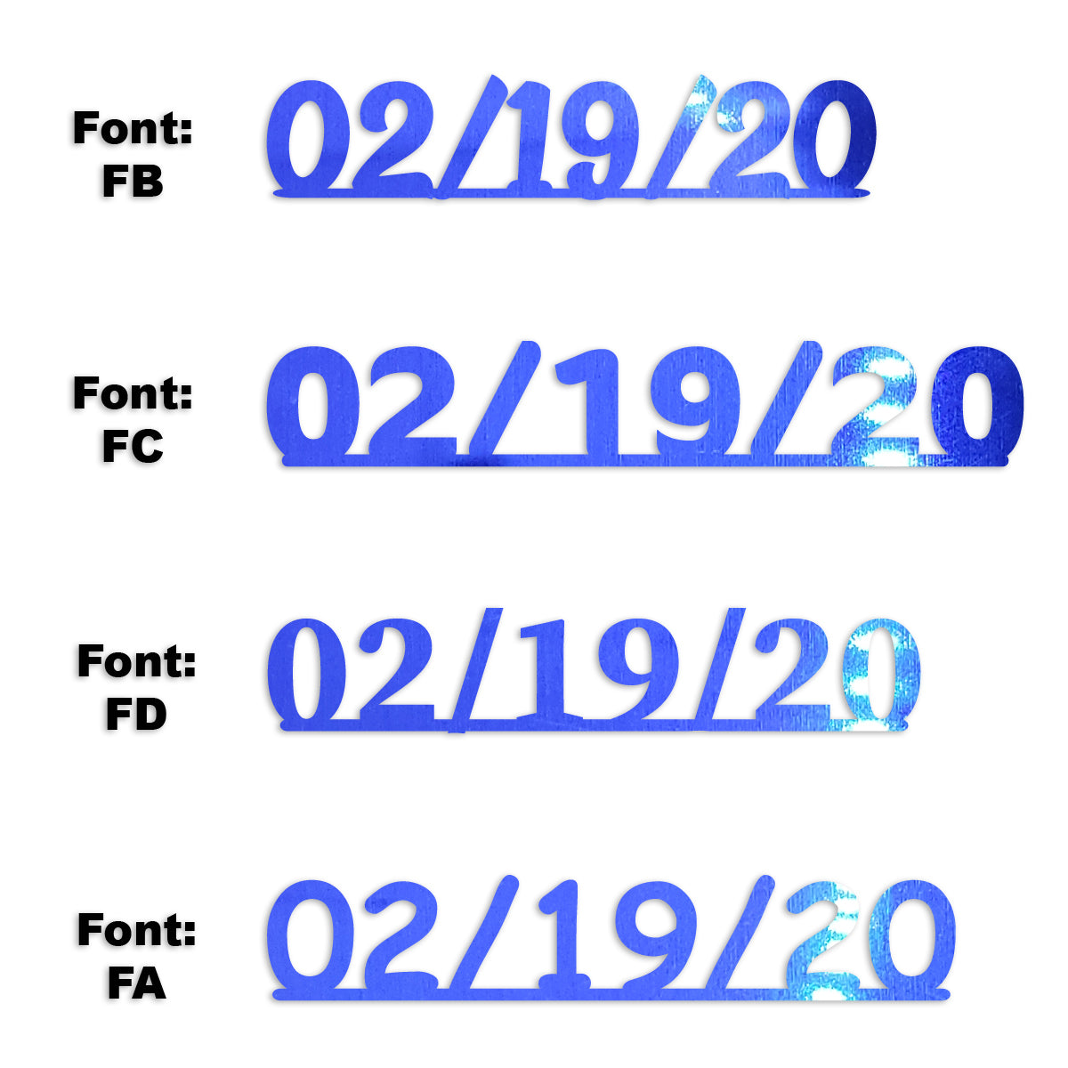 Custom-Fetti Date - 02/19/24 or 02/19/25  Blue Royal