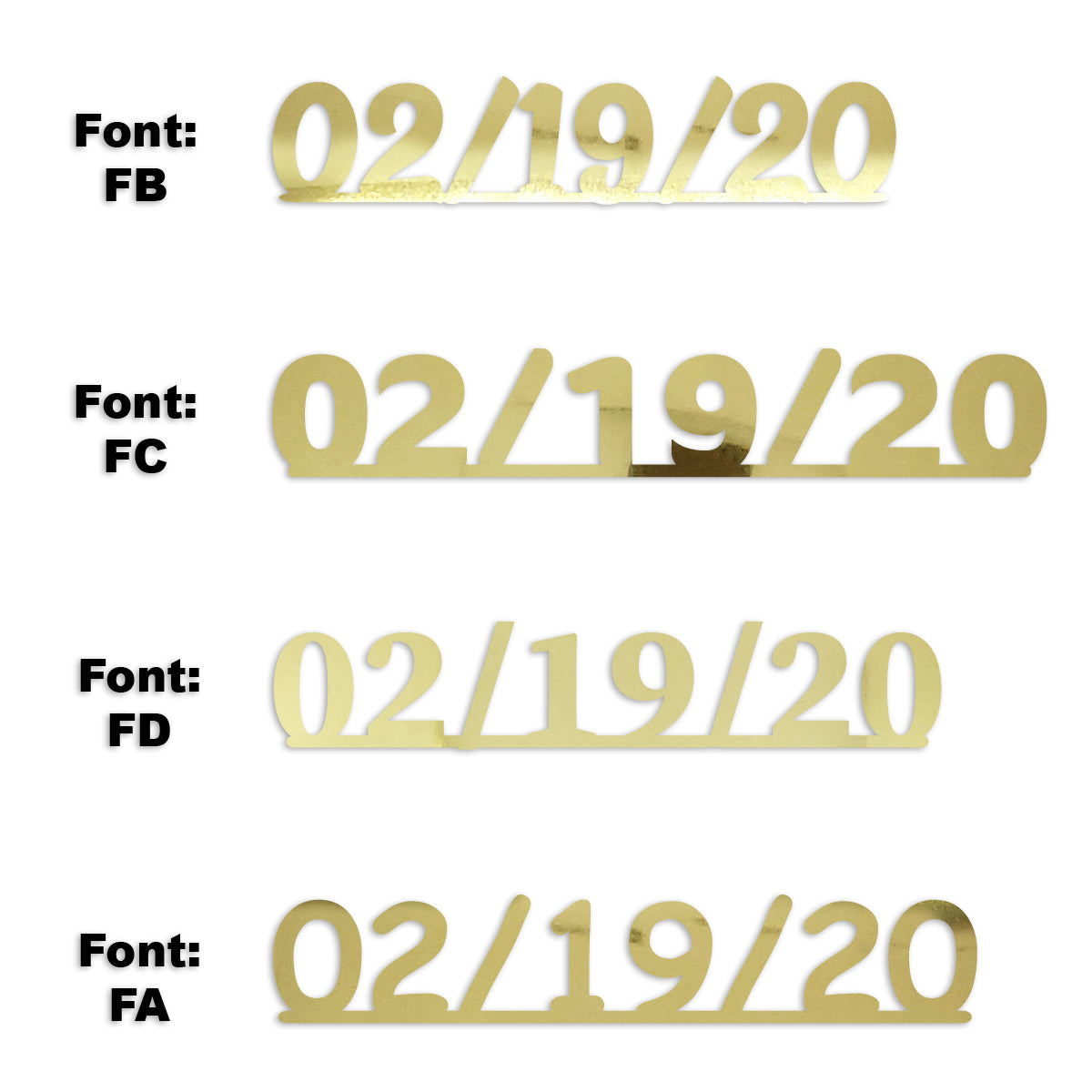 Custom-Fetti Date - 02/19/24 or 02/19/25  Gold
