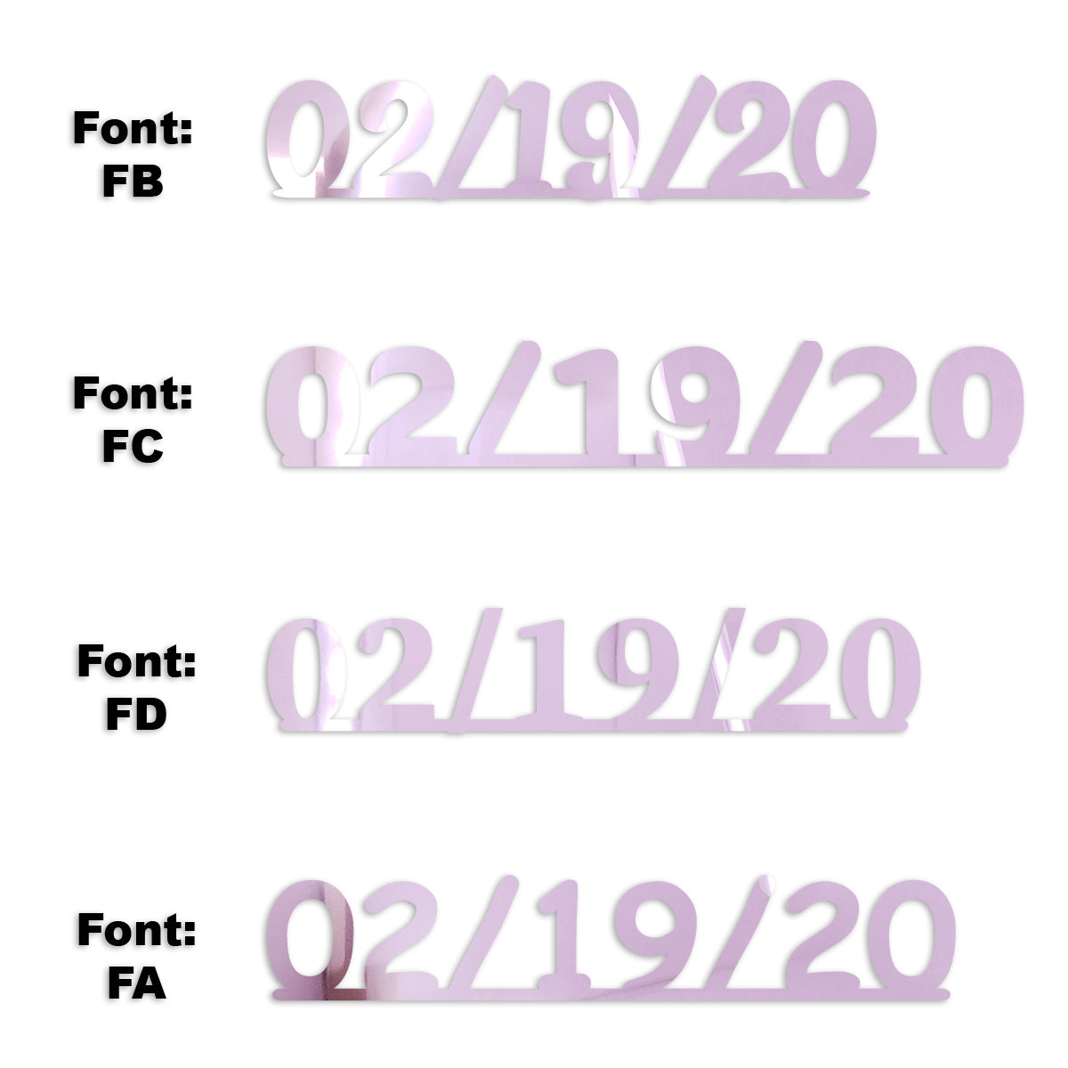 Custom-Fetti Date - 02/19/24 or 02/19/25  Pink