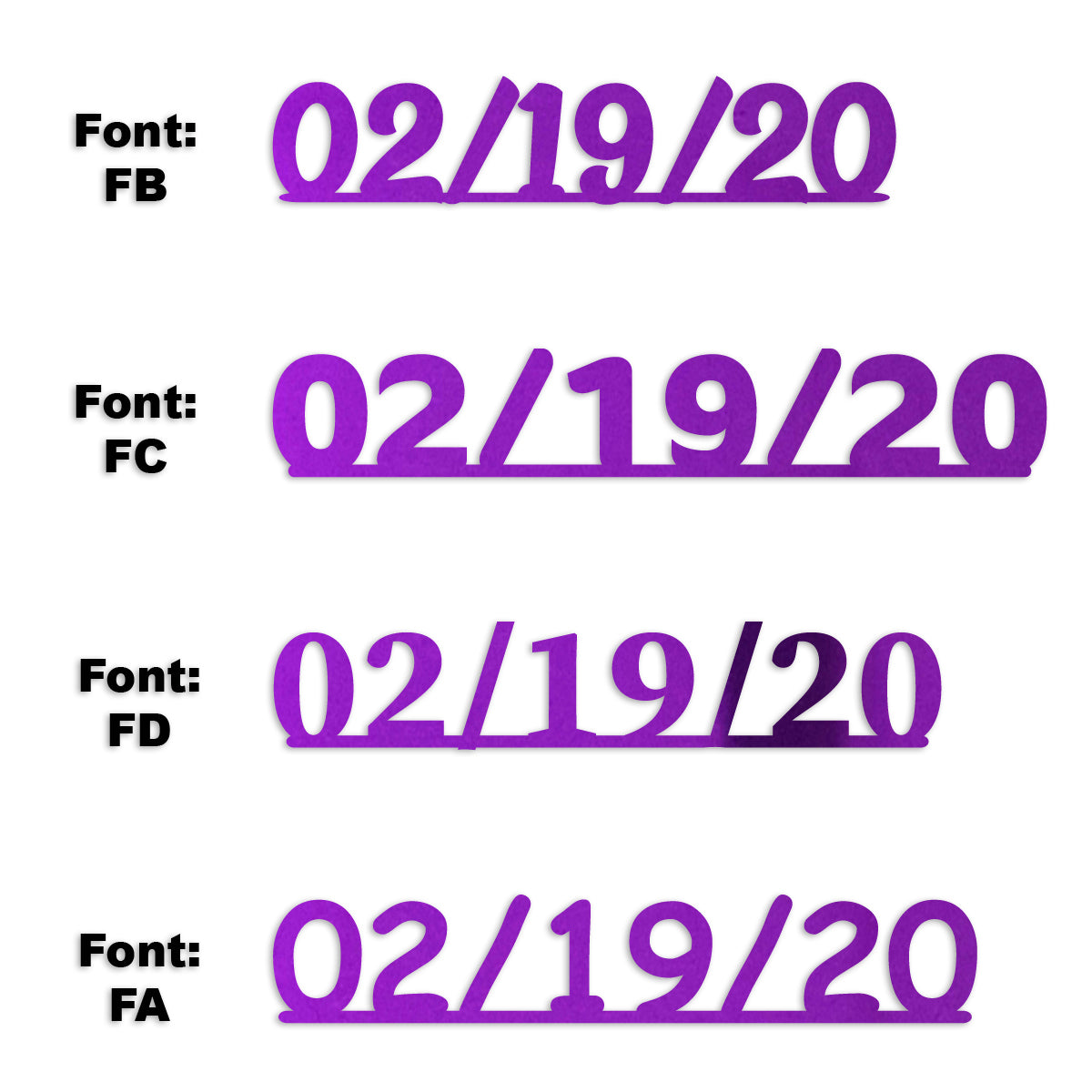 Custom-Fetti Date - 02/19/24 or 02/19/25  Purple