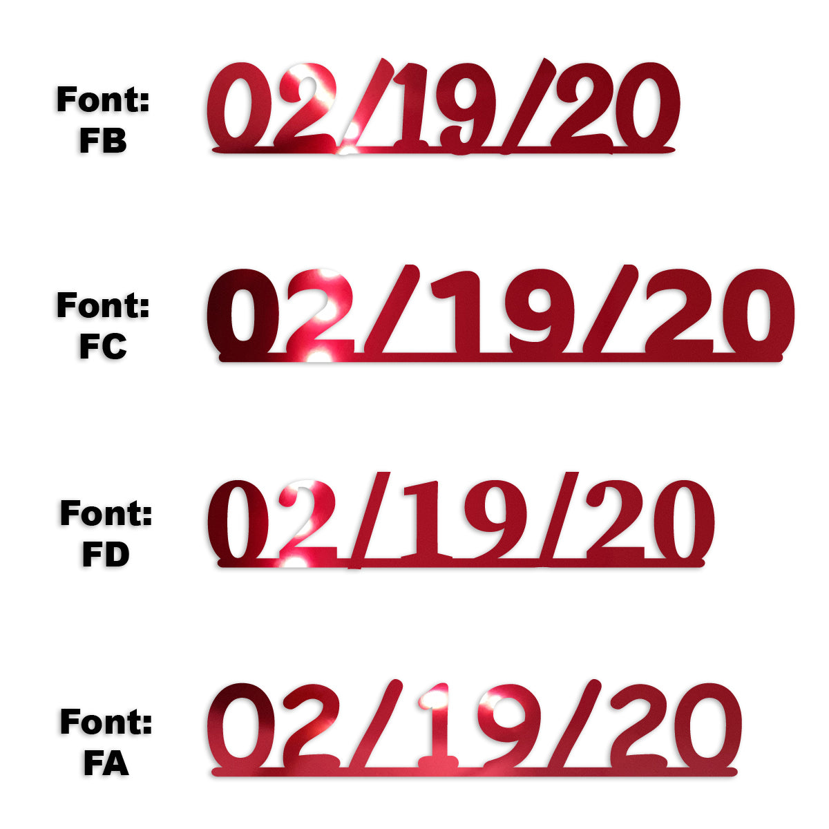 Custom-Fetti Date - 02/19/24 or 02/19/25  Red