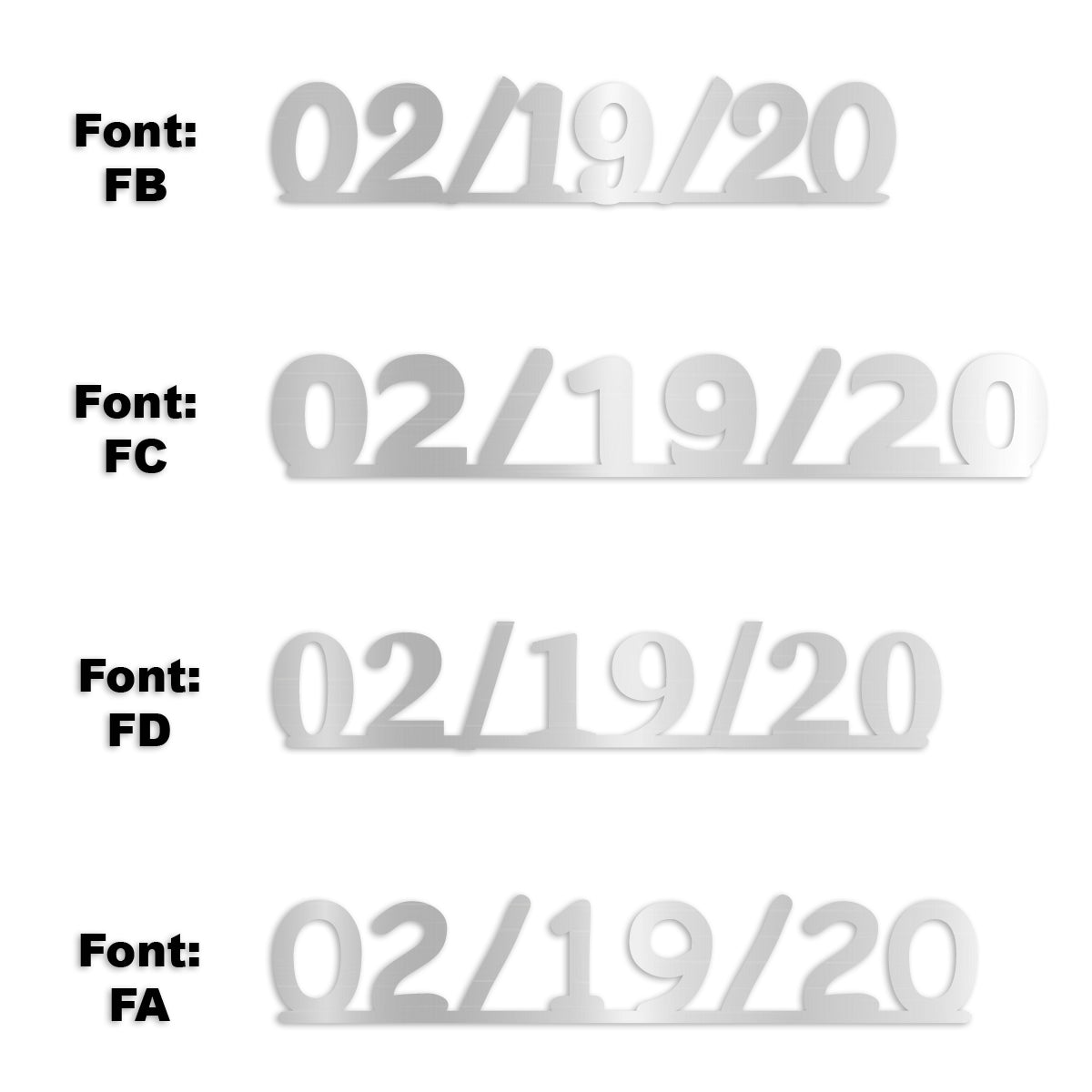 Custom-Fetti Date - 02/19/24 or 02/19/25  Silver