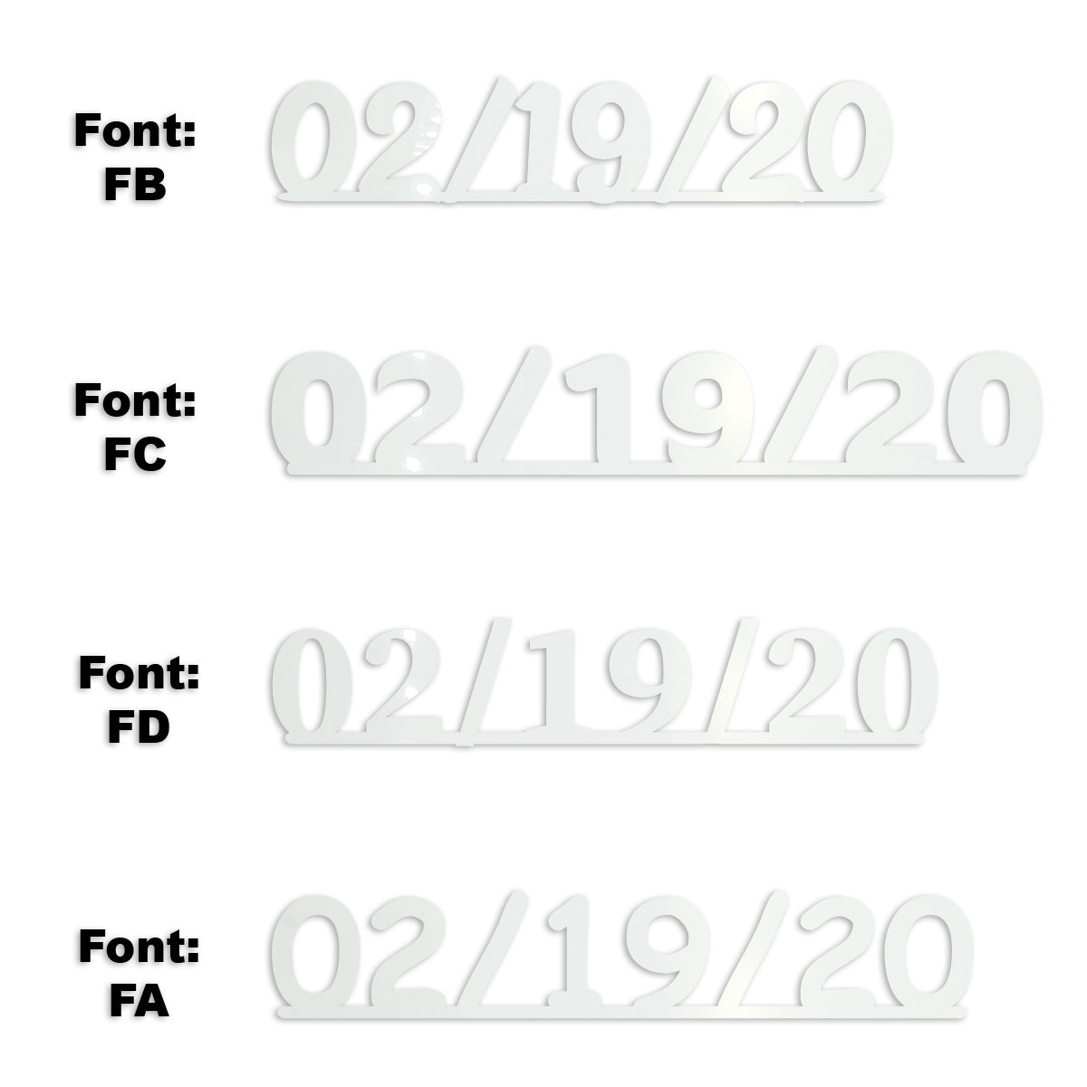 Custom-Fetti Date - 02/19/24 or 02/19/25  White