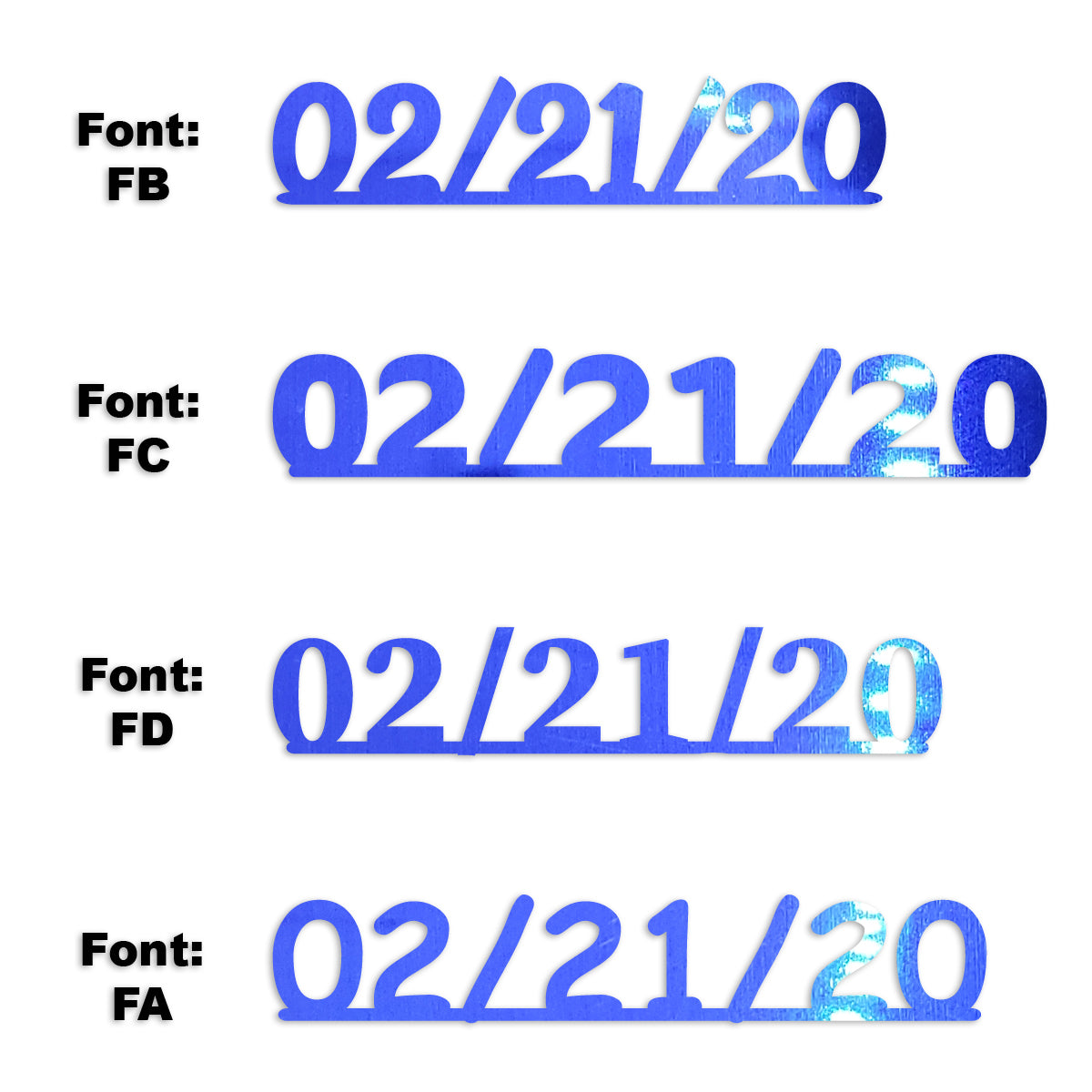 Custom-Fetti Date - 02/21/24 or 02/21/25  Blue Royal