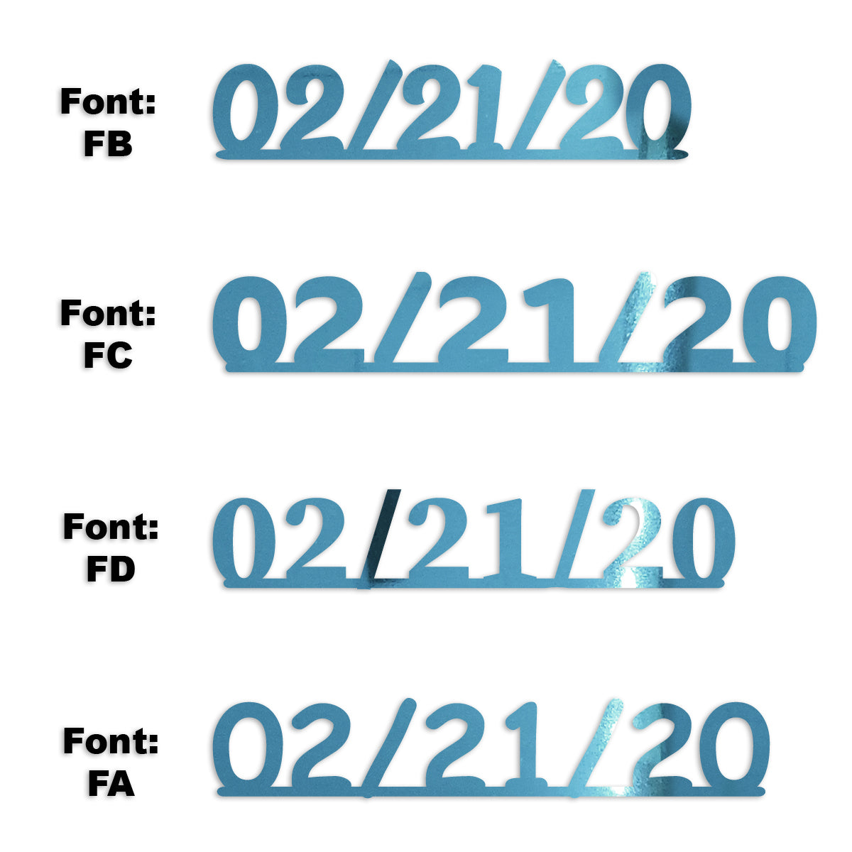 Custom-Fetti Date - 02/21/24 or 02/21/25  Blue Sky