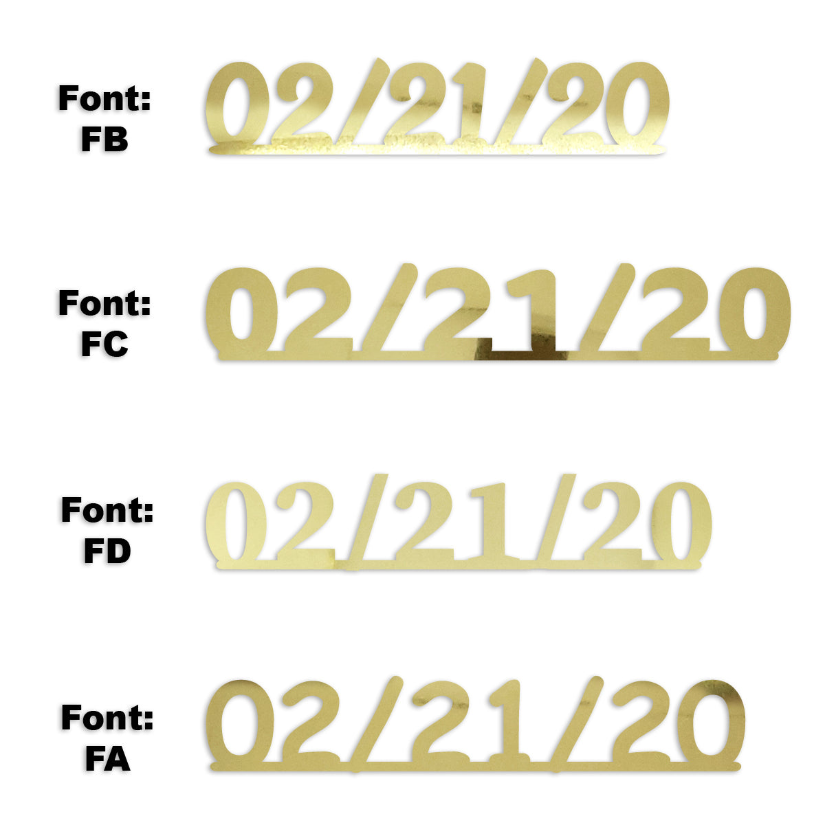 Custom-Fetti Date - 02/21/24 or 02/21/25  Gold