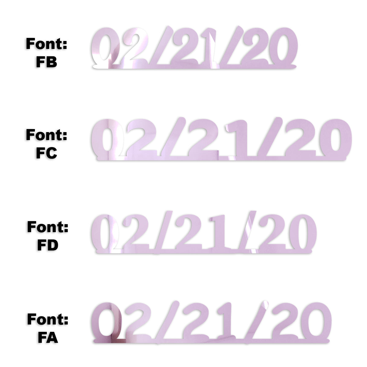 Custom-Fetti Date - 02/21/24 or 02/21/25  Pink