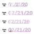 Custom-Fetti Date - 02/21/24 or 02/21/25  Pink