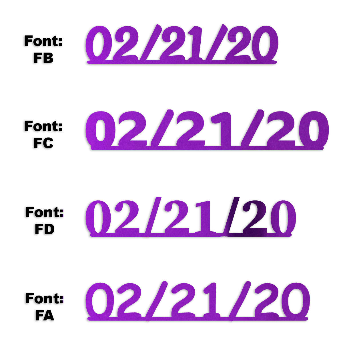 Custom-Fetti Date - 02/21/24 or 02/21/25  Purple