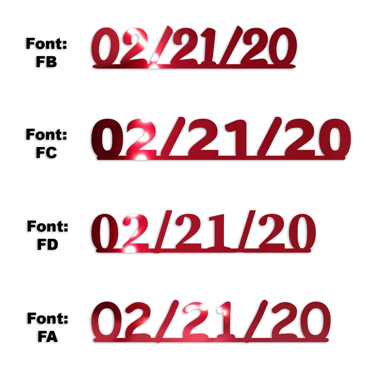 Custom-Fetti Date - 02/21/24 or 02/21/25  Red