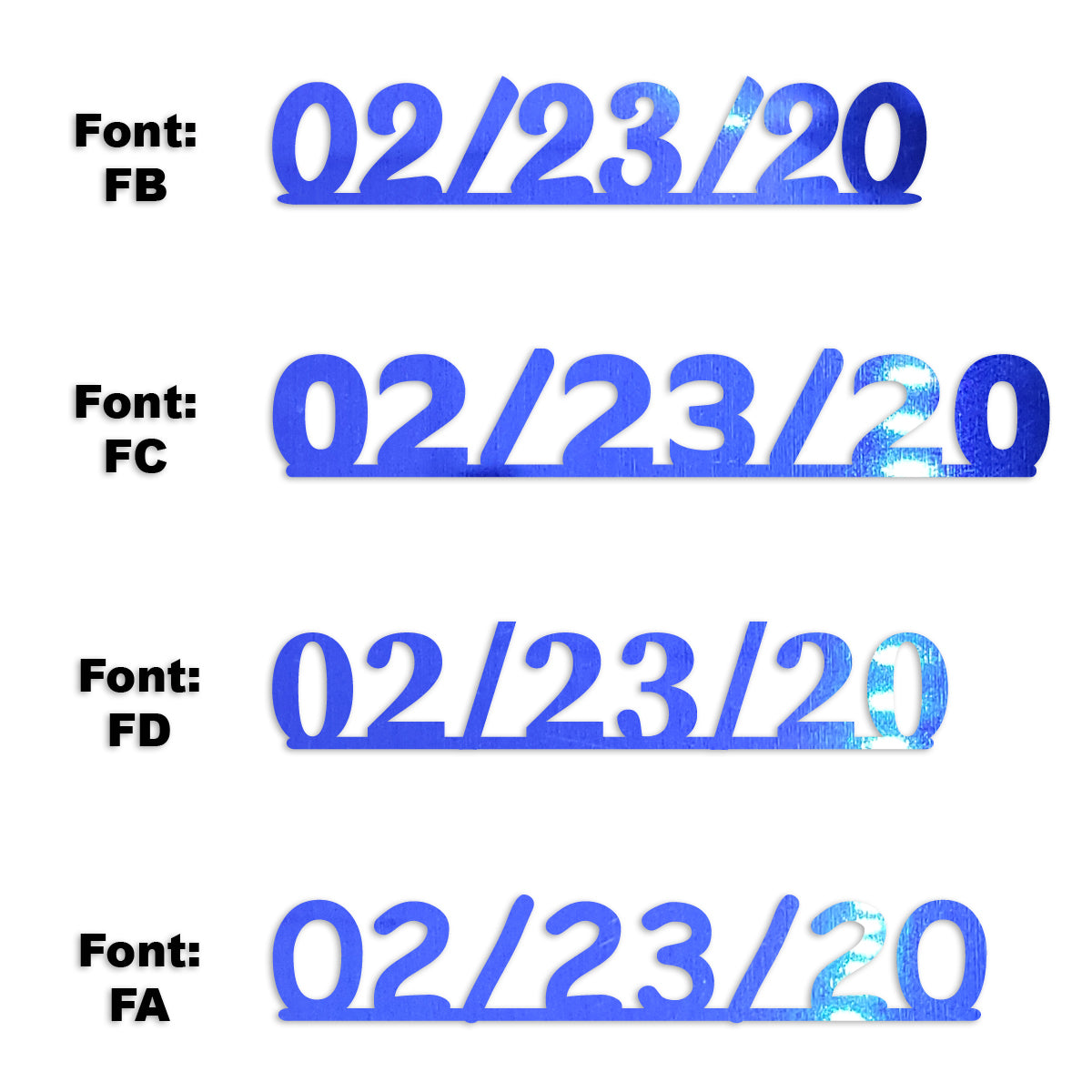 Custom-Fetti Date - 02/23/24 or 02/23/25  Blue Royal