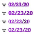 Custom-Fetti Date - 02/23/24 or 02/23/25  Purple