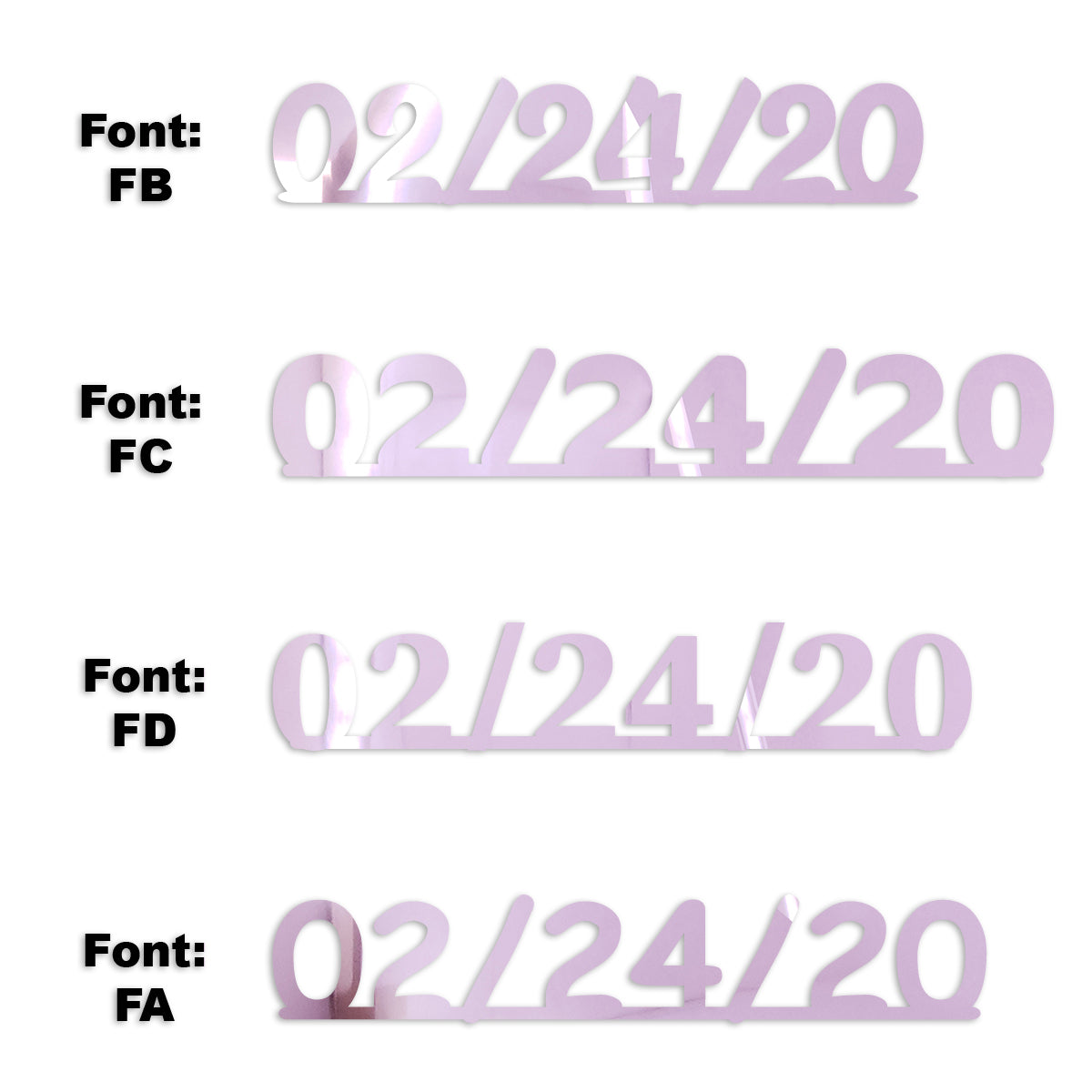 Custom-Fetti Date - 02/24/24 or 02/24/25  Pink