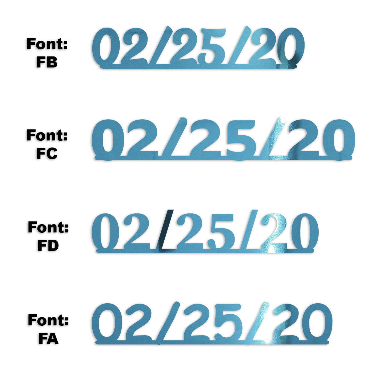 Custom-Fetti Date - 02/25/24 or 02/25/25  Blue Sky