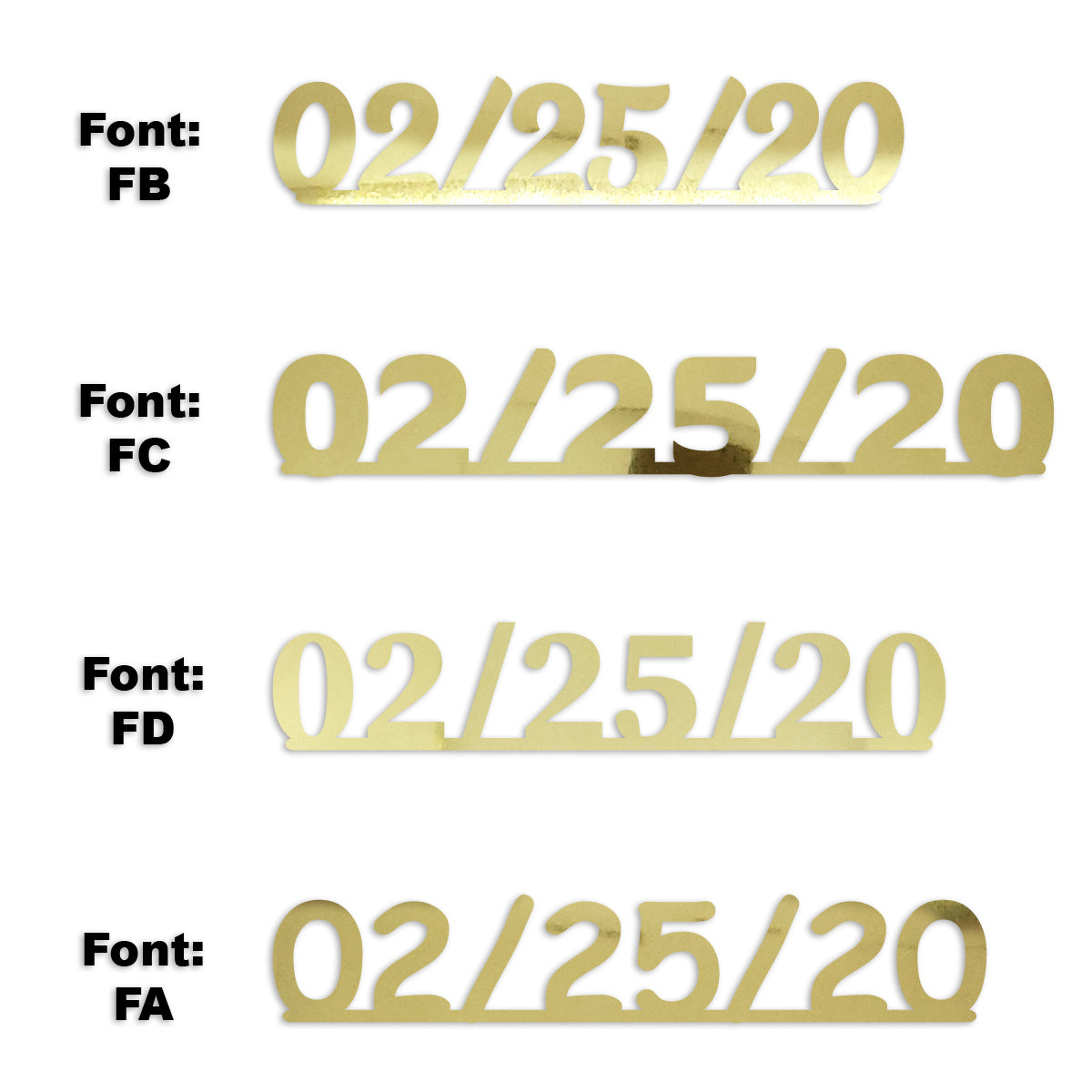 Custom-Fetti Date - 02/25/24 or 02/25/25  Gold