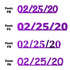 Custom-Fetti Date - 02/25/24 or 02/25/25  Purple