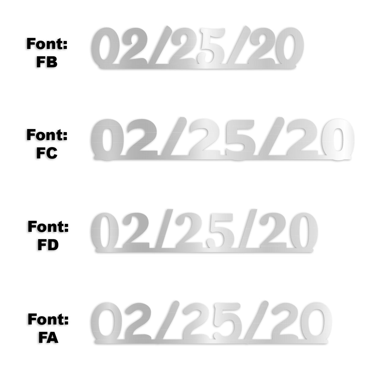 Custom-Fetti Date - 02/25/24 or 02/25/25  Silver