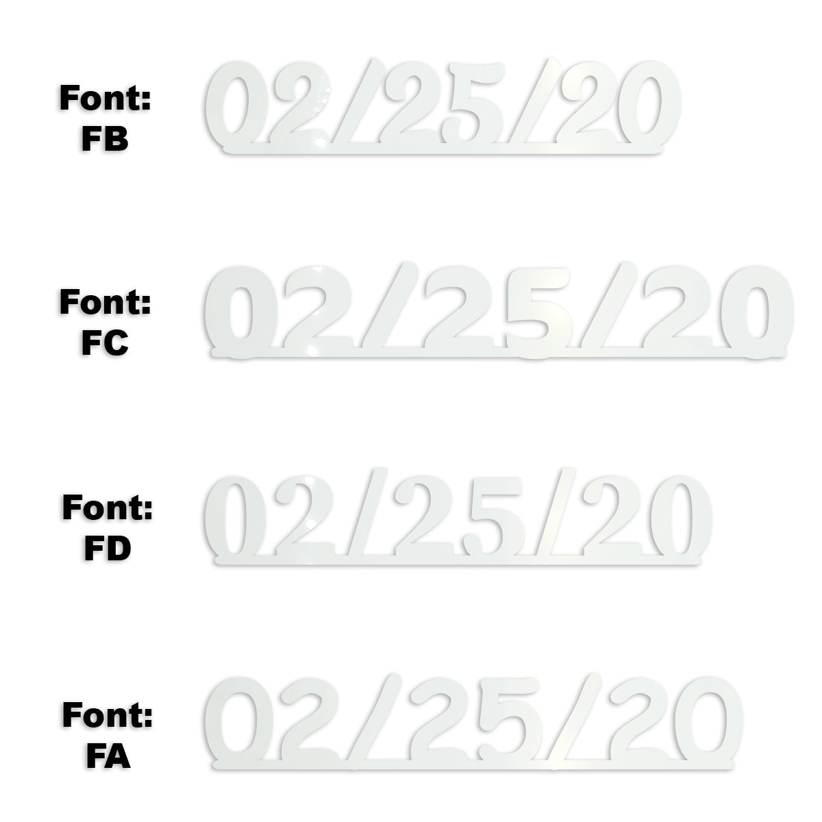 Custom-Fetti Date - 02/25/24 or 02/25/25  White