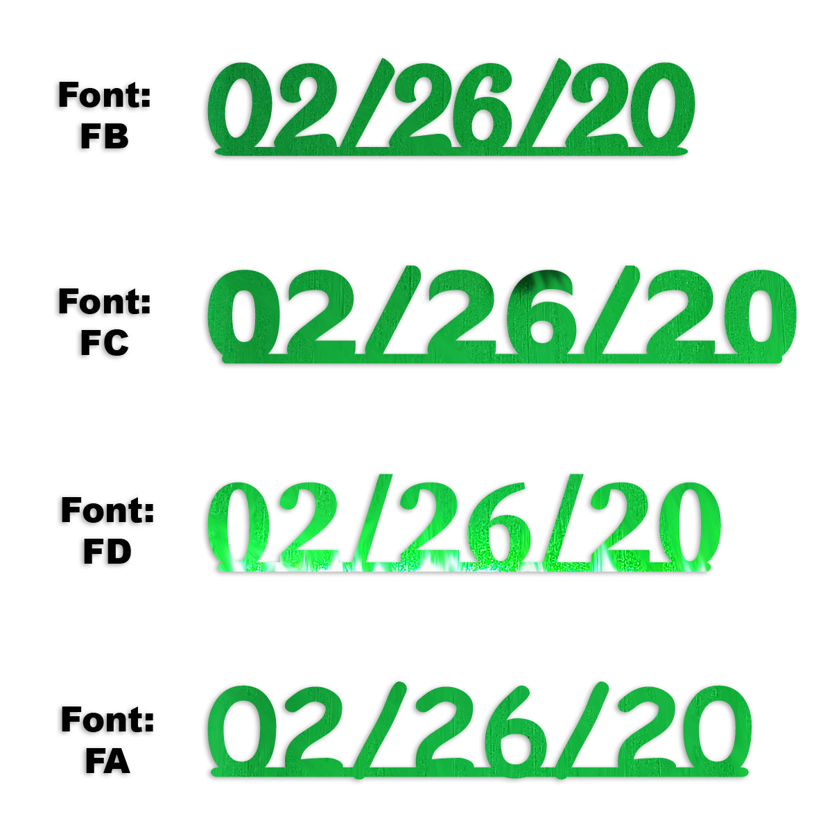 Custom-Fetti Date - 02/26/24 or 02/26/25  Green