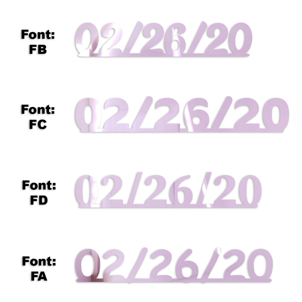 Custom-Fetti Date - 02/26/24 or 02/26/25  Pink