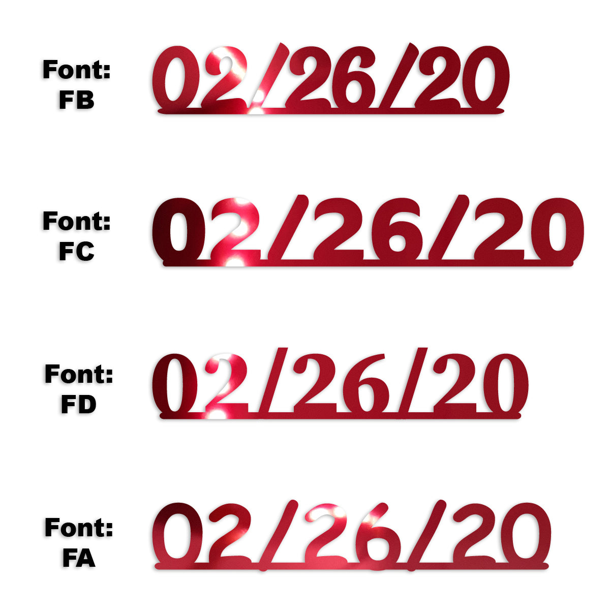 Custom-Fetti Date - 02/26/24 or 02/26/25  Red