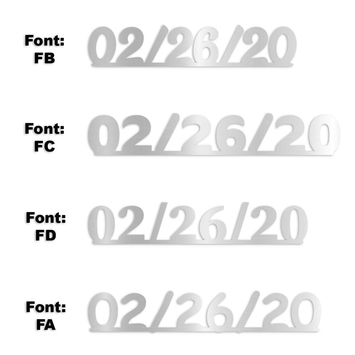 Custom-Fetti Date - 02/26/24 or 02/26/25  Silver