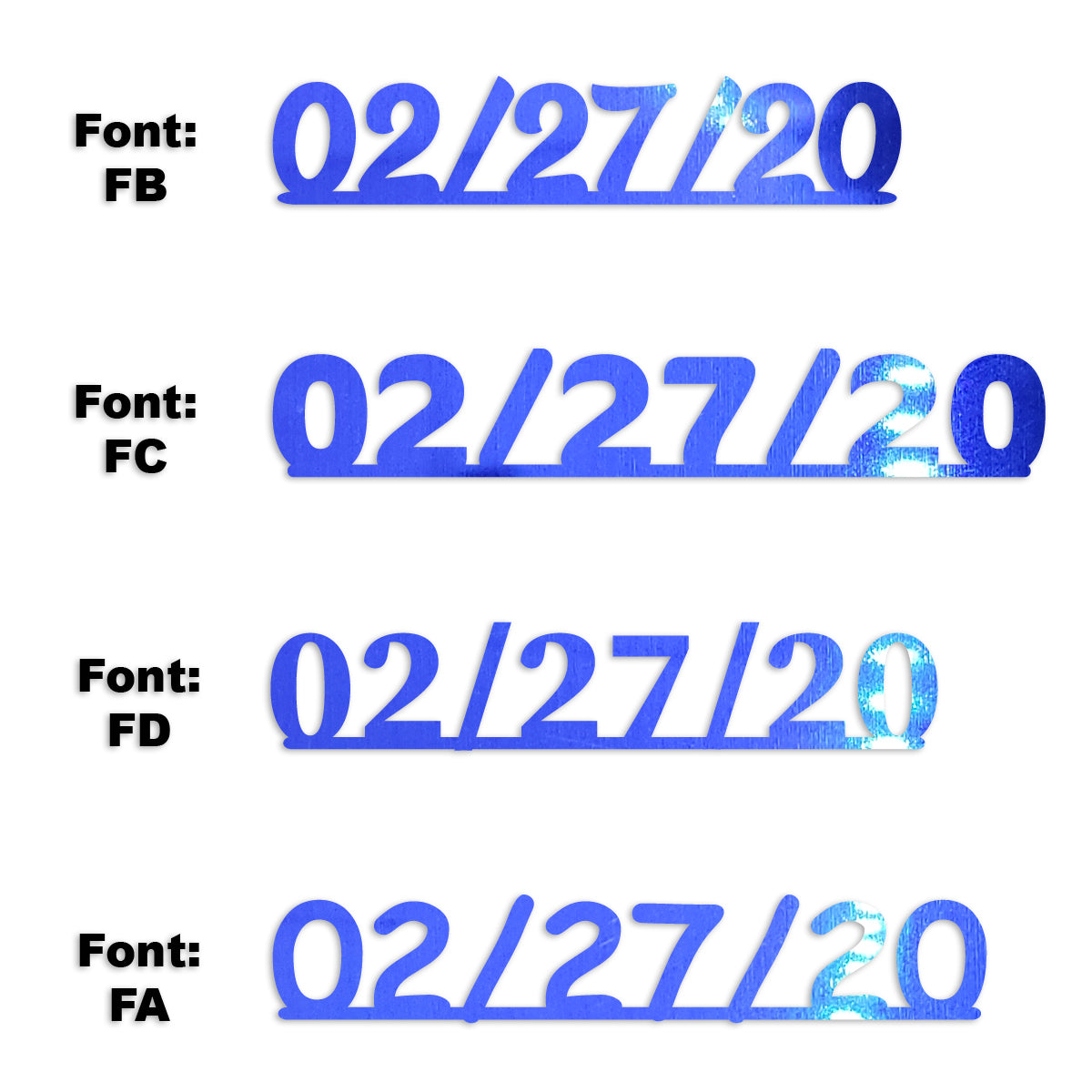 Custom-Fetti Date - 02/27/24 or 02/27/25  Blue Royal