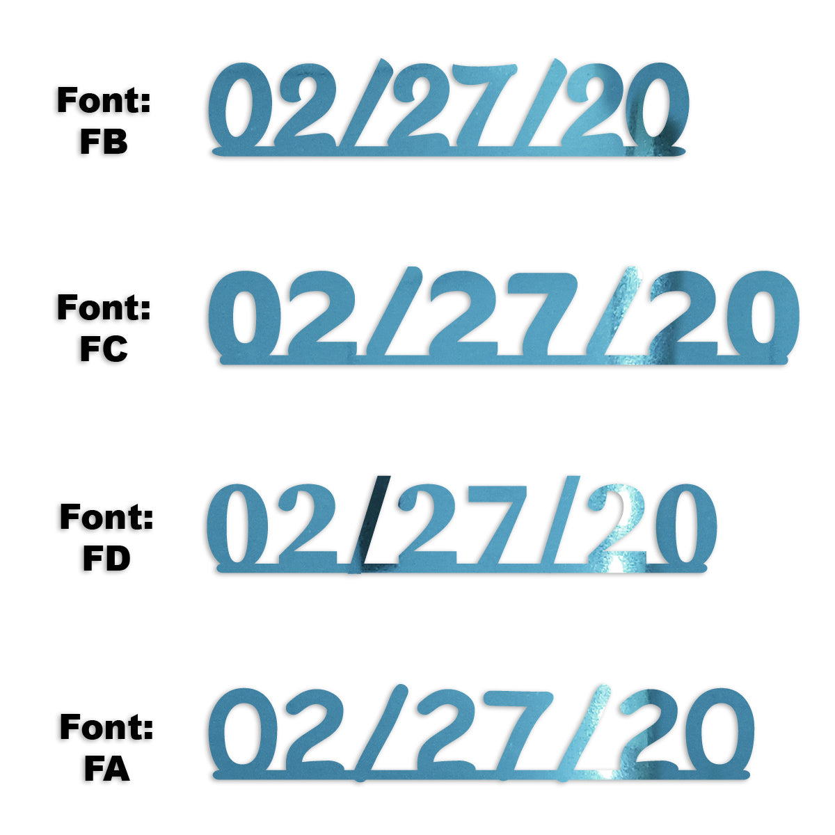 Custom-Fetti Date - 02/27/24 or 02/27/25  Blue Sky