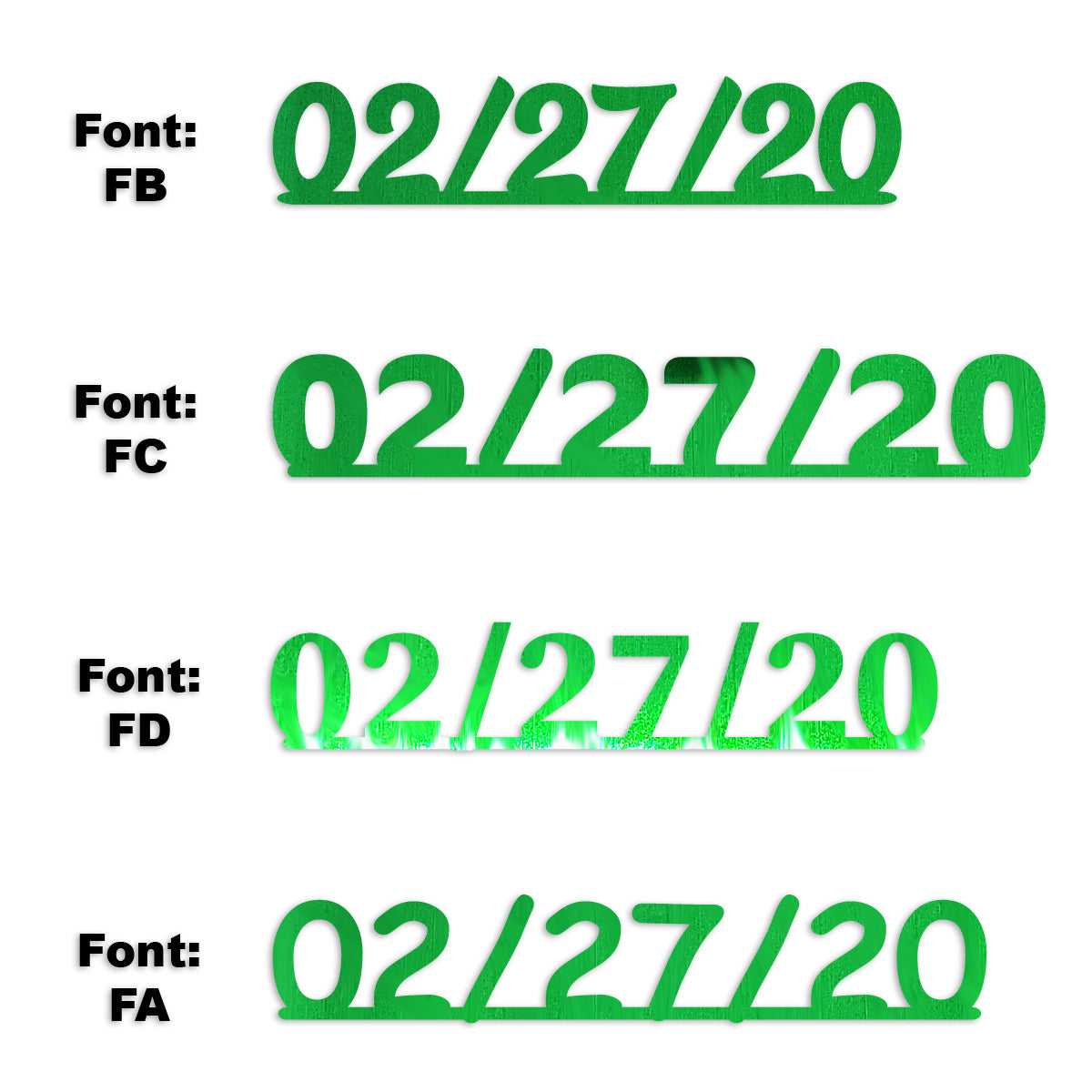 Custom-Fetti Date - 02/27/24 or 02/27/25  Green