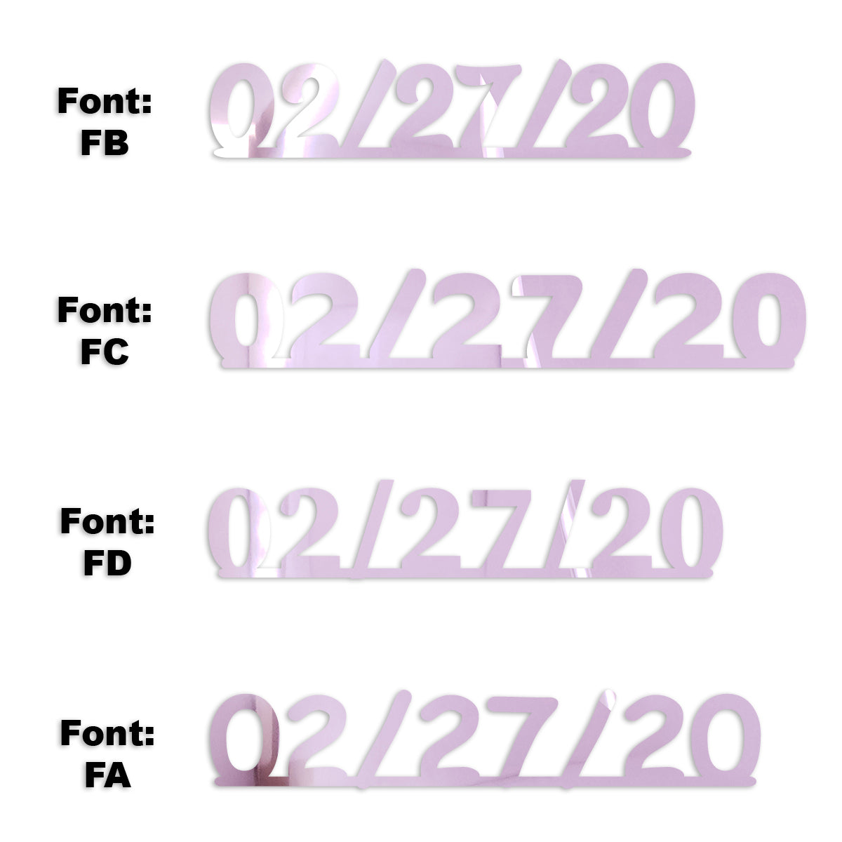Custom-Fetti Date - 02/27/24 or 02/27/25  Pink