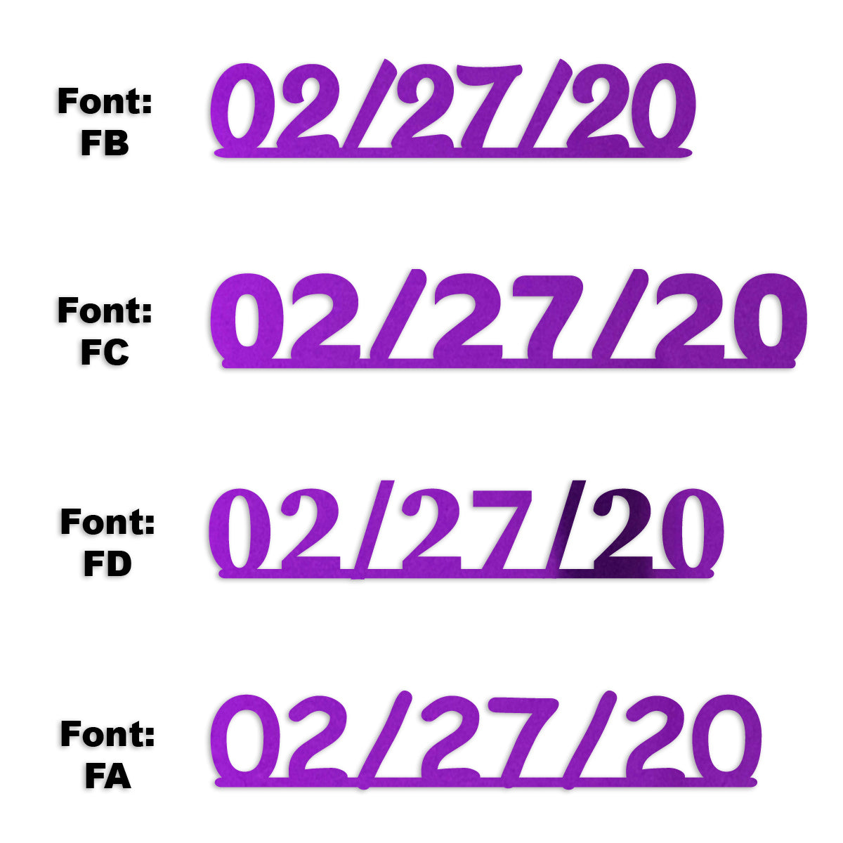 Custom-Fetti Date - 02/27/24 or 02/27/25  Purple