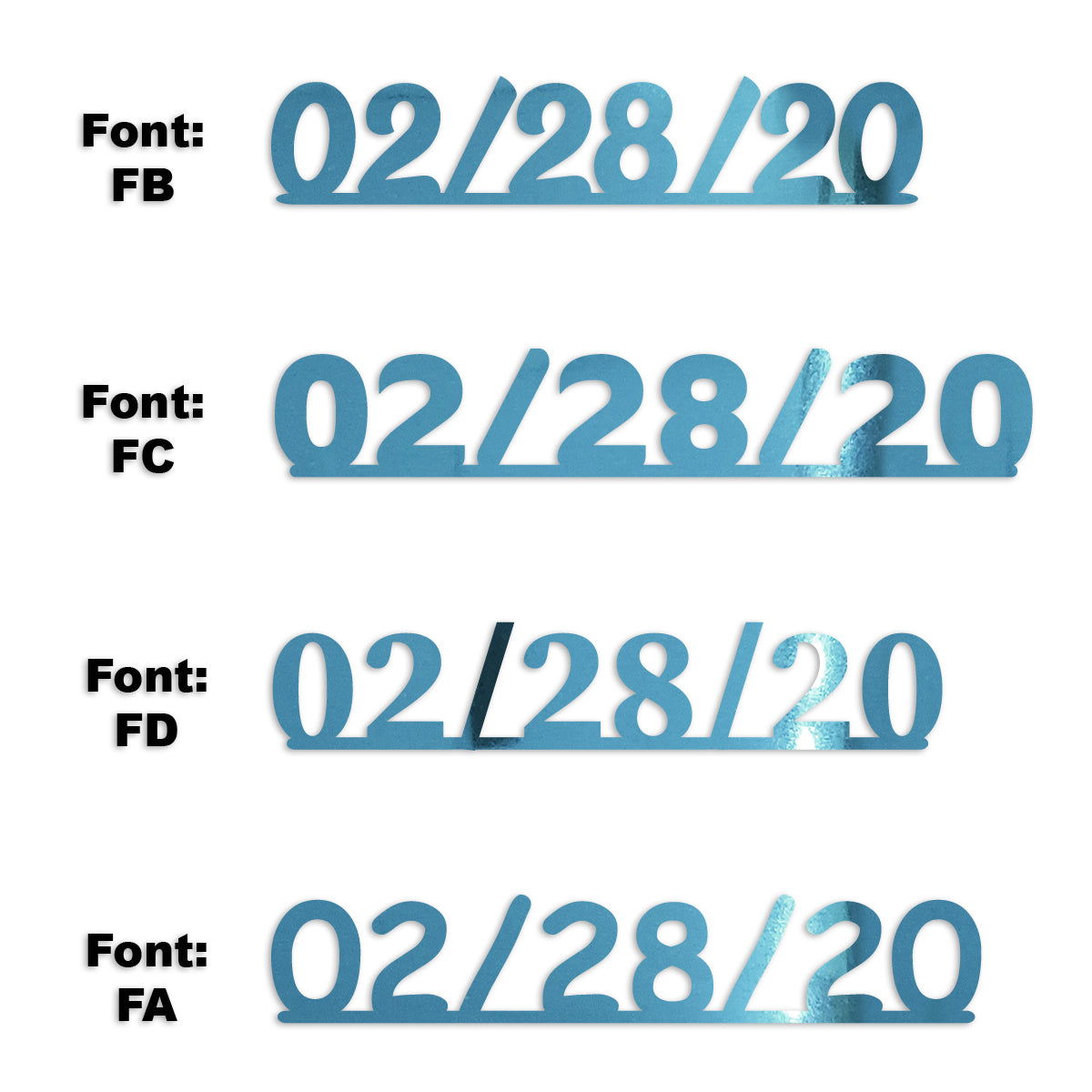 Custom-Fetti Date - 02/28/24 or 02/28/25  Blue Sky