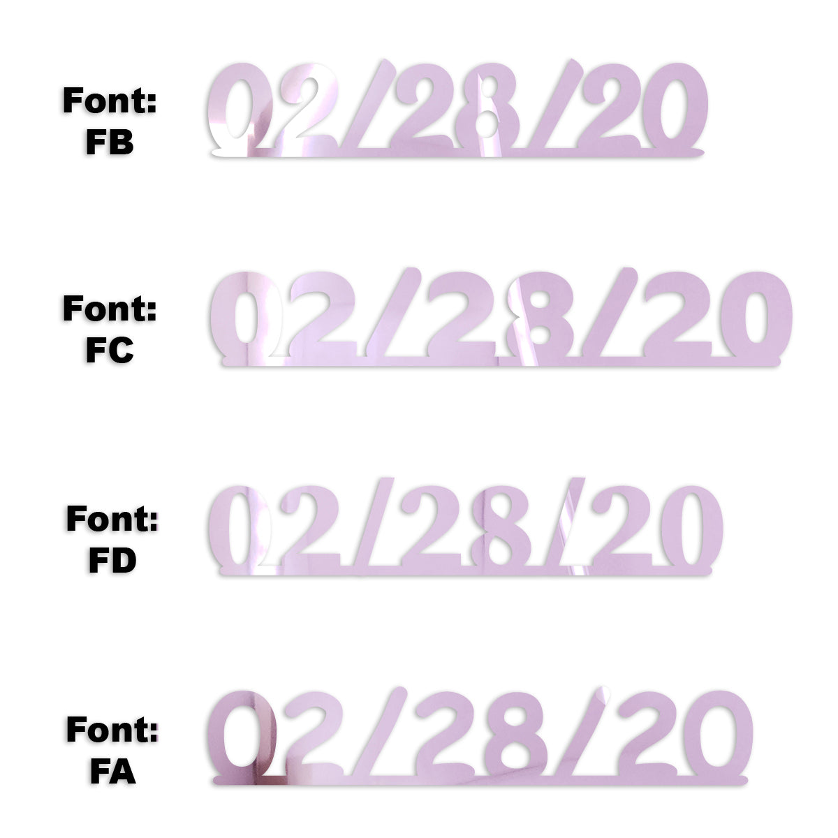 Custom-Fetti Date - 02/28/24 or 02/28/25  Pink