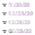 Custom-Fetti Date - 02/28/24 or 02/28/25  Pink