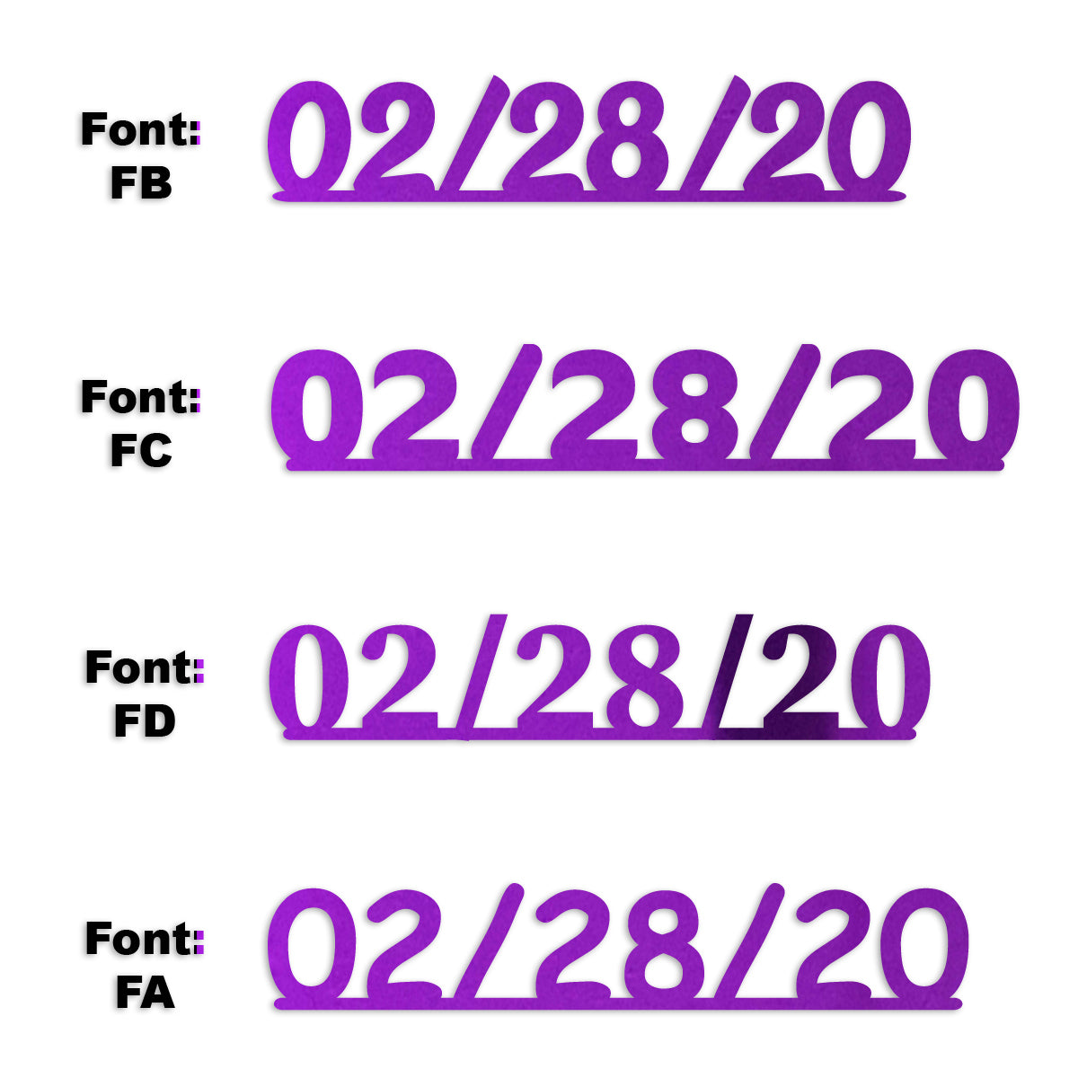 Custom-Fetti Date - 02/28/24 or 02/28/25  Purple