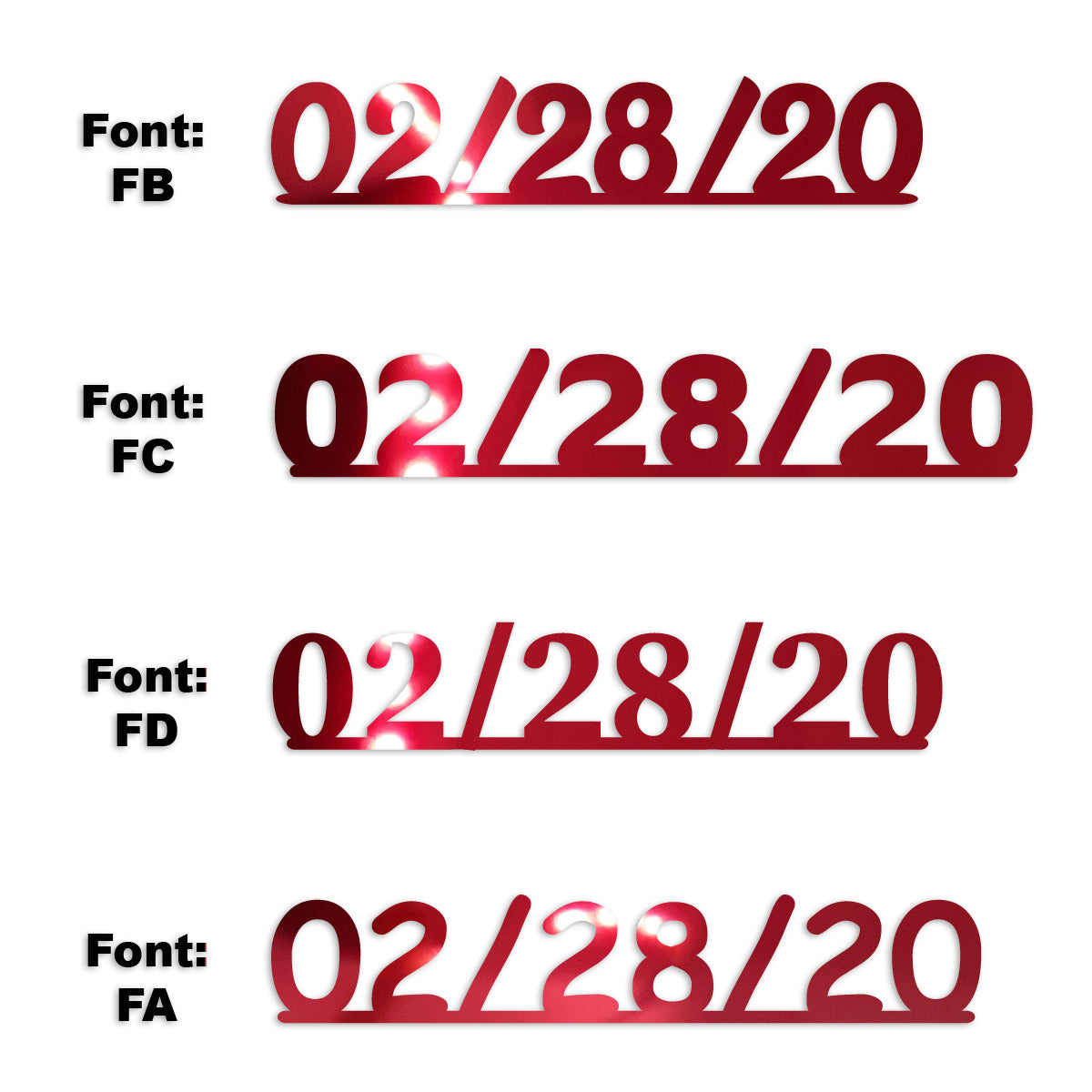 Custom-Fetti Date - 02/28/24 or 02/28/25  Red
