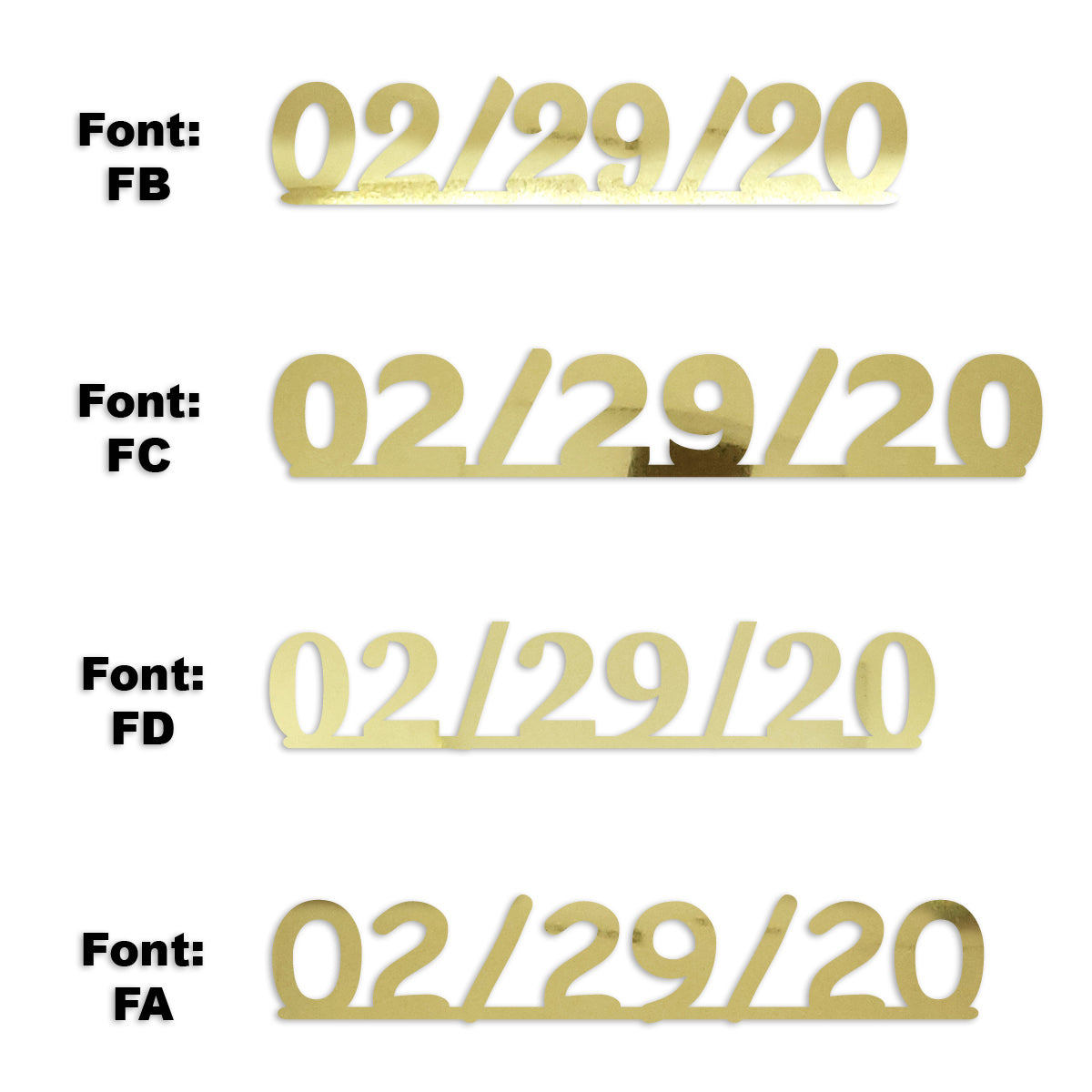 Custom-Fetti Date - 02/29/24 or 02/29/25  Gold