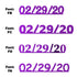 Custom-Fetti Date - 02/29/24 or 02/29/25  Purple