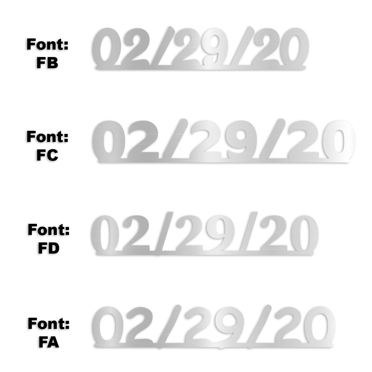 Custom-Fetti Date - 02/29/24 or 02/29/25  Silver