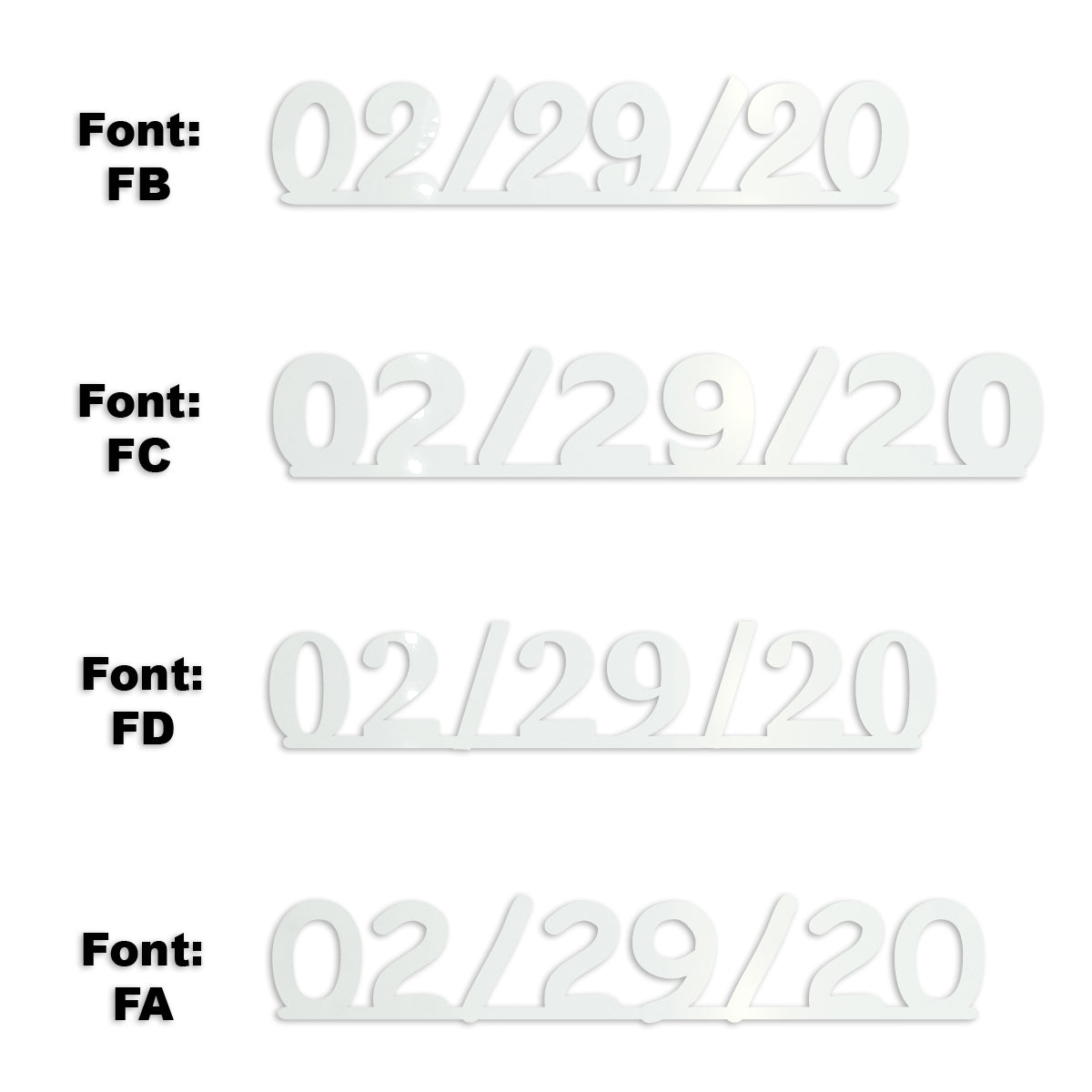 Custom-Fetti Date - 02/29/24 or 02/29/25  White