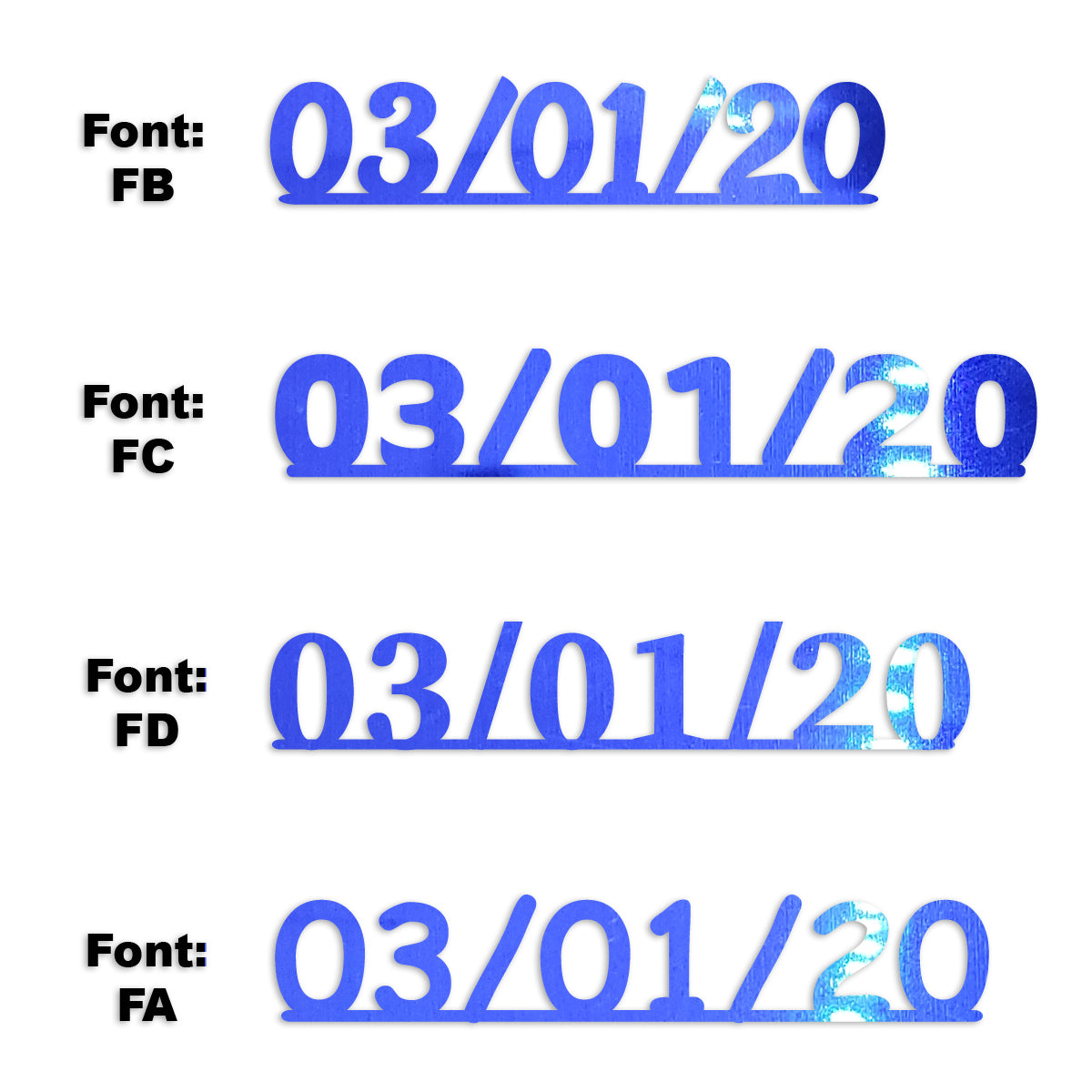 Custom-Fetti Date - 03/01/24 or 03/01/25  Blue Royal