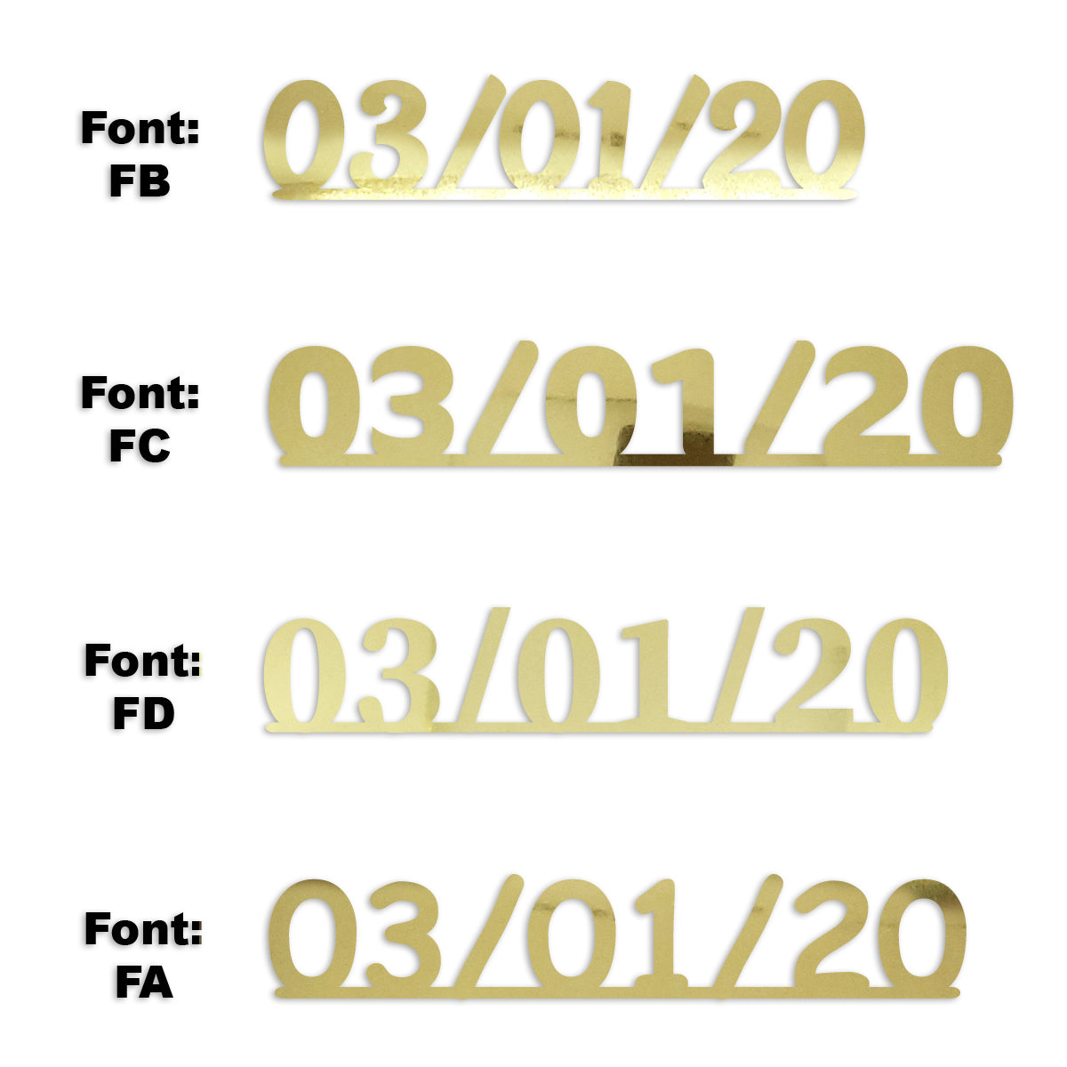 Custom-Fetti Date - 03/01/24 or 03/01/25  Gold
