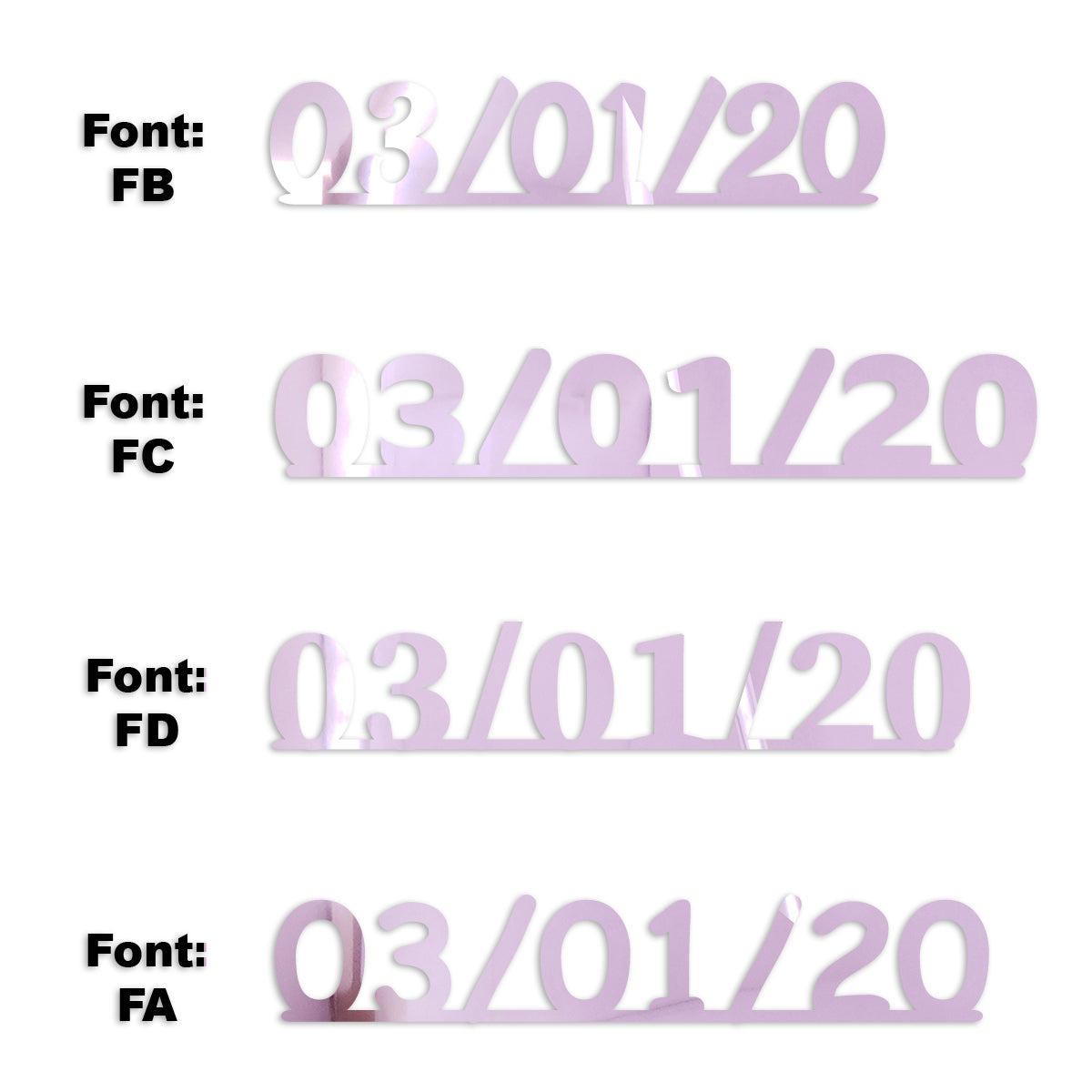 Custom-Fetti Date - 03/01/24 or 03/01/25  Pink