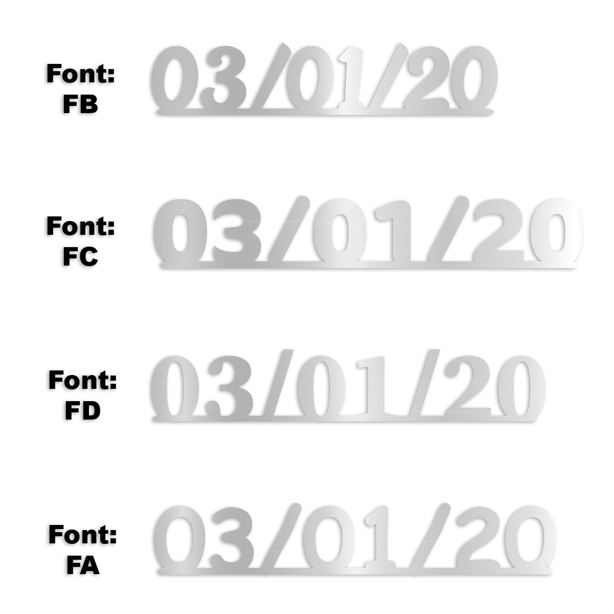 Custom-Fetti Date - 03/01/24 or 03/01/25  Silver