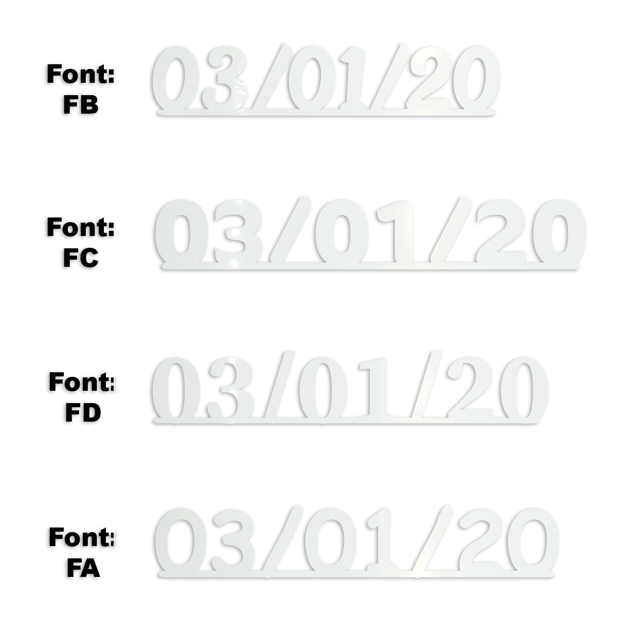Custom-Fetti Date - 03/01/24 or 03/01/25  White