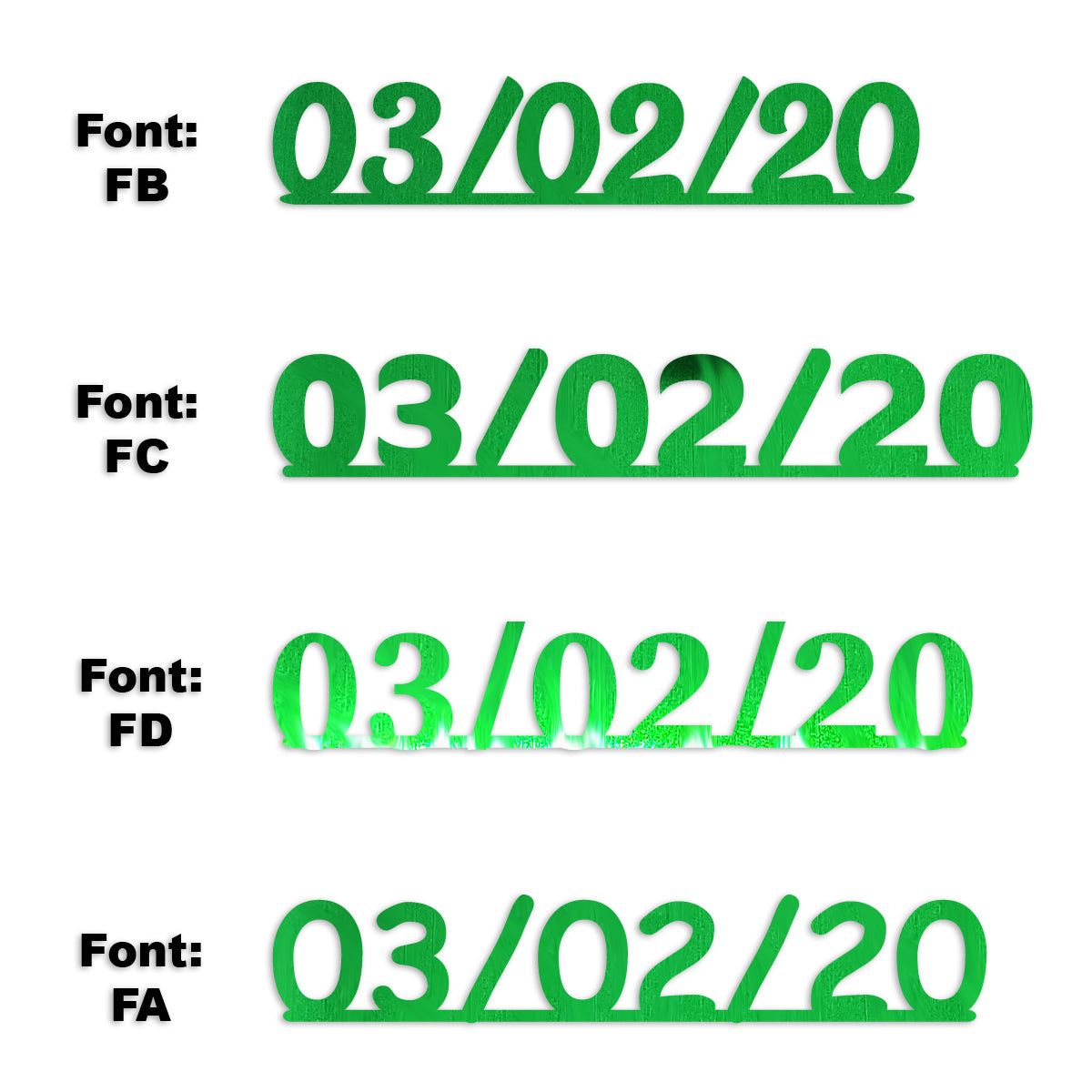Custom-Fetti Date - 03/02/24 or 03/02/25  Green