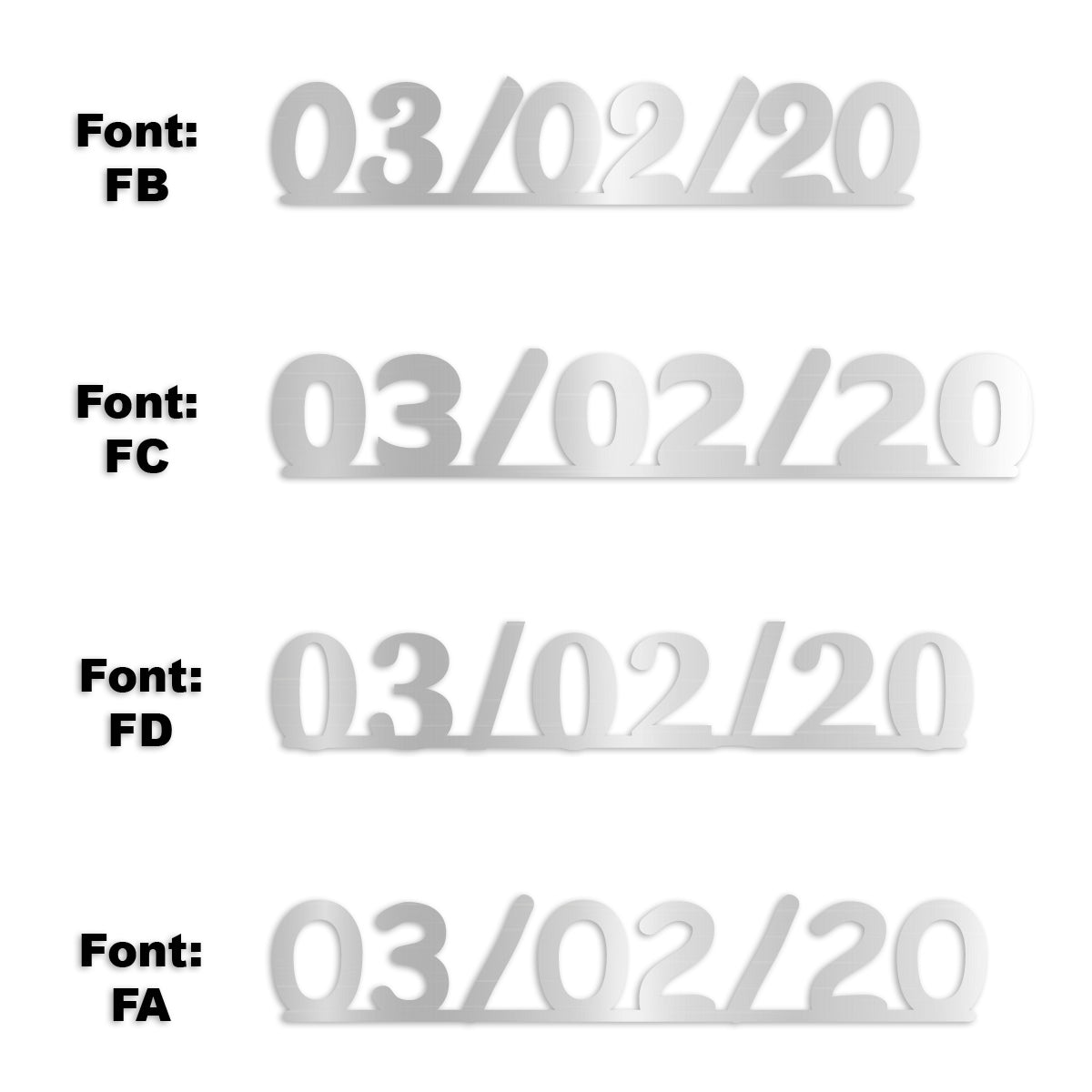 Custom-Fetti Date - 03/02/24 or 03/02/25  Silver