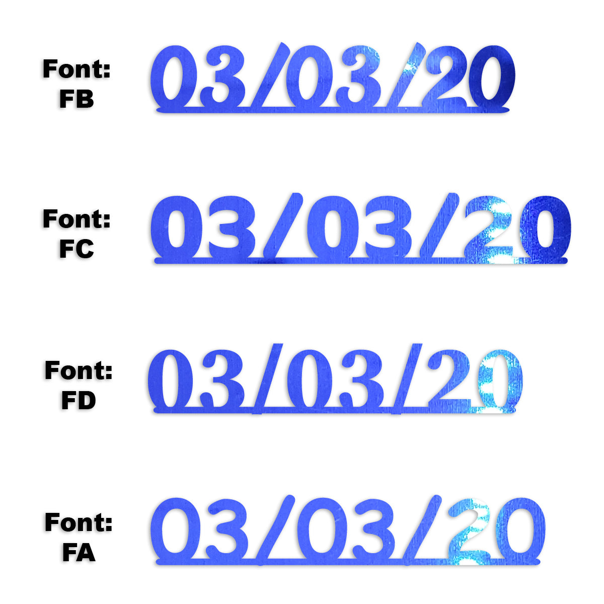 Custom-Fetti Date - 03/03/24 or 03/03/25  Blue Royal