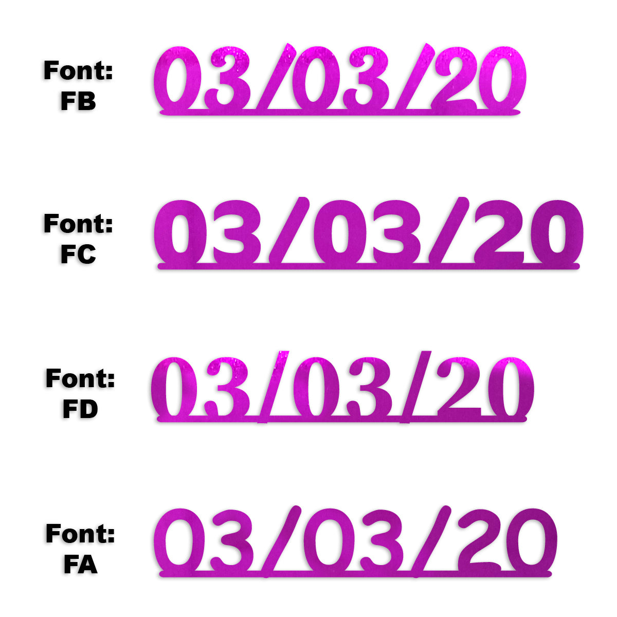 Custom-Fetti Date - 03/03/24 or 03/03/25  Fuchsia